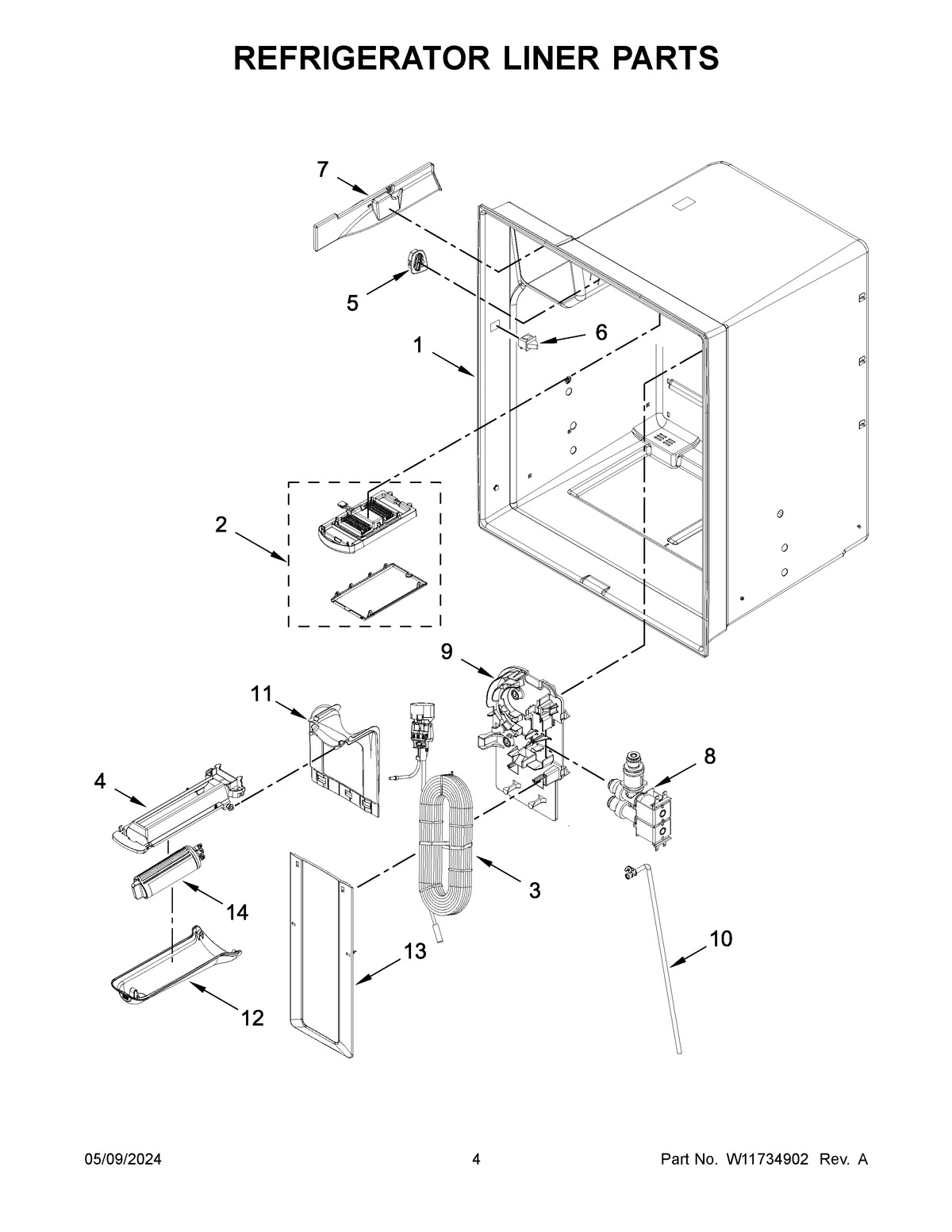 03 - REFRIGERATOR LINER PARTS