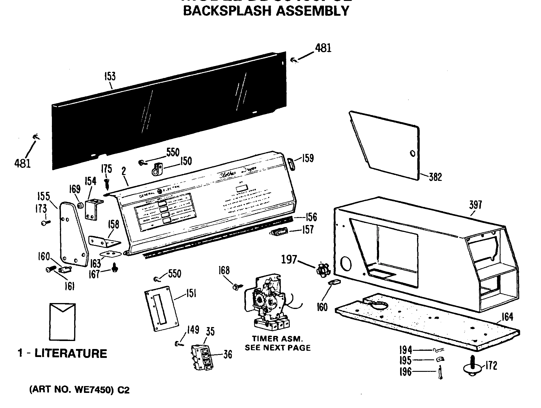 BACKSPLASH ASSEMBLY