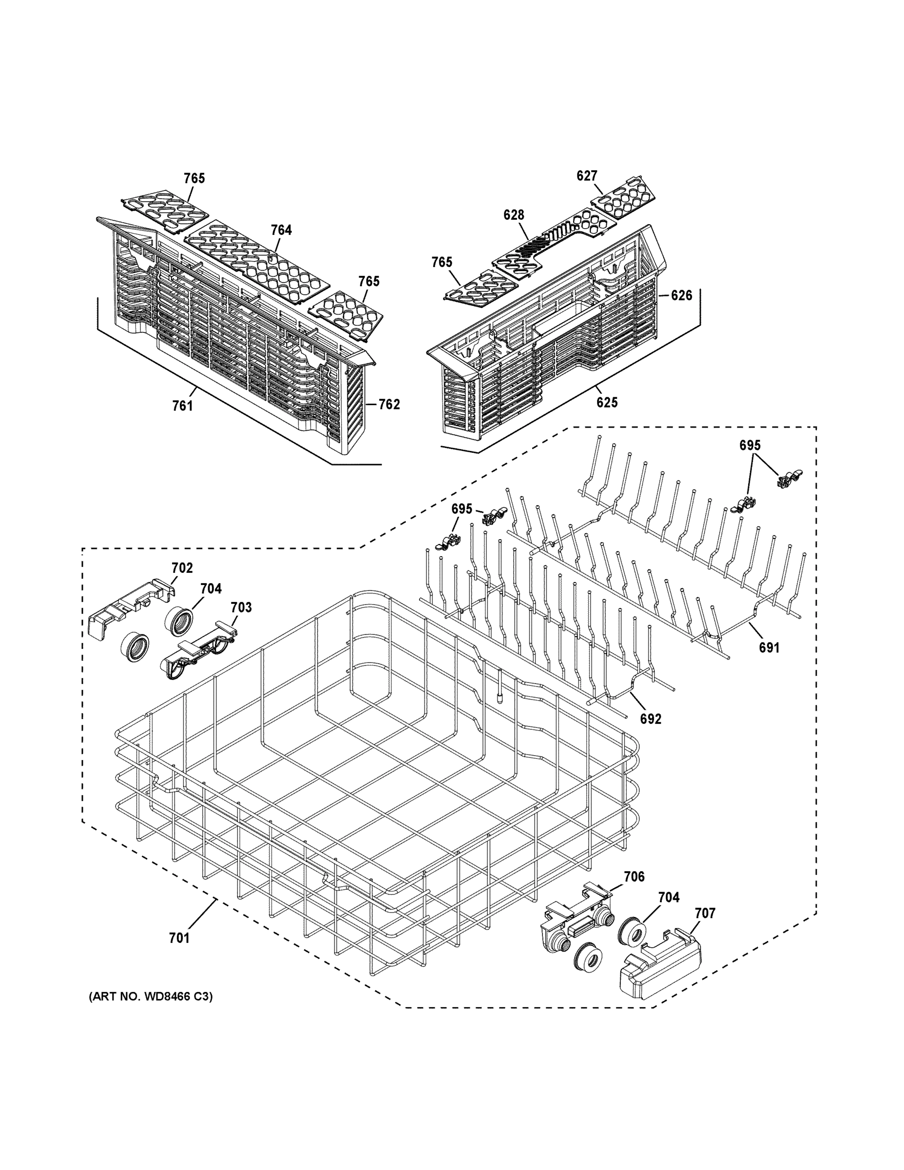 LOWER RACK ASSEMBLY