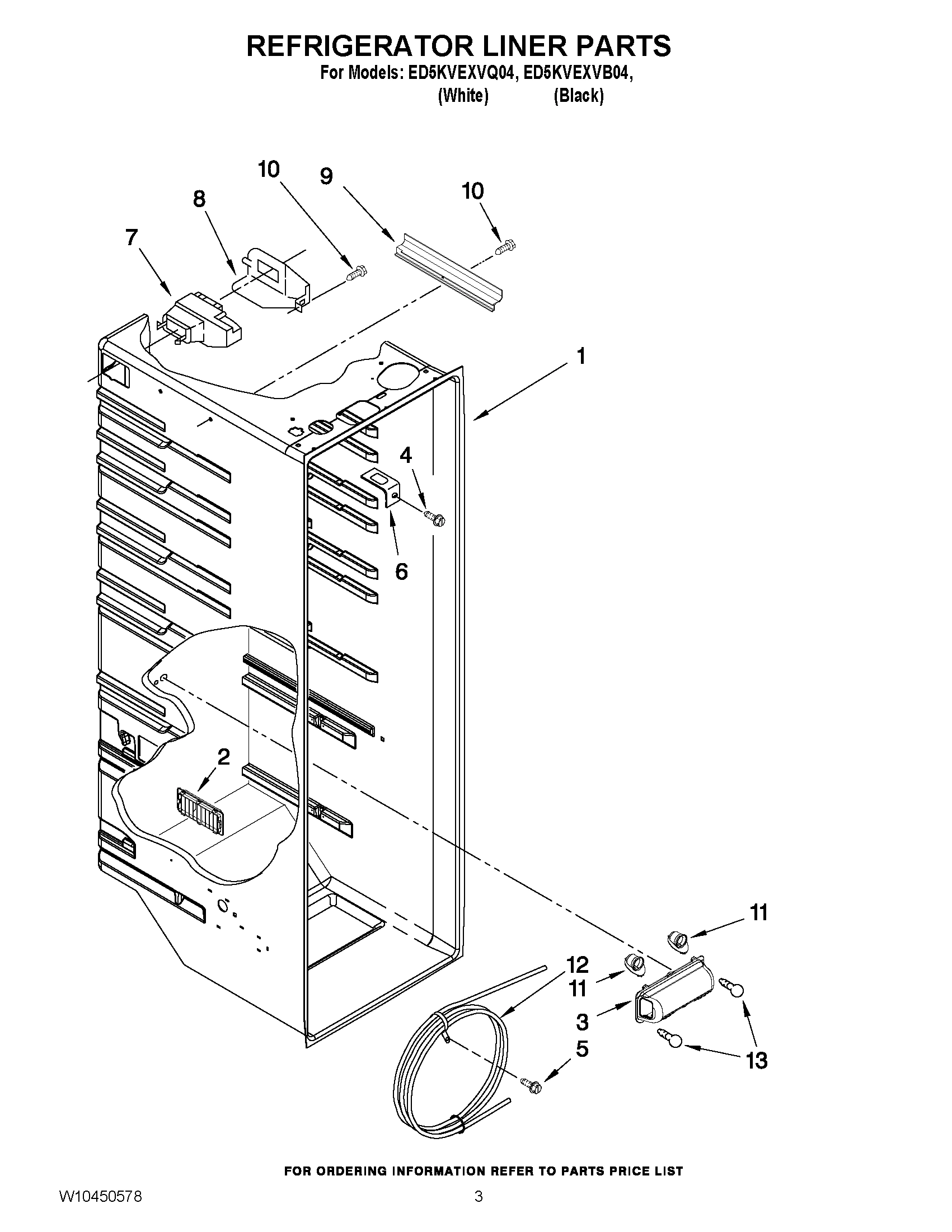02 - REFRIGERATOR LINER PARTS
