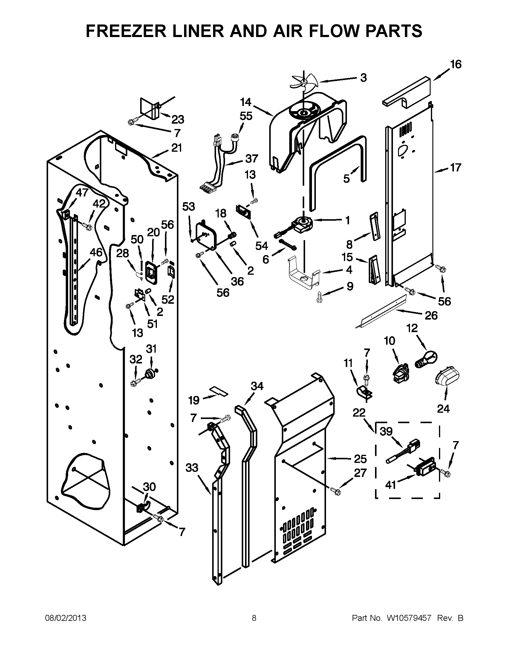 04 - FREEZER LINER AND AIR FLOW PARTS