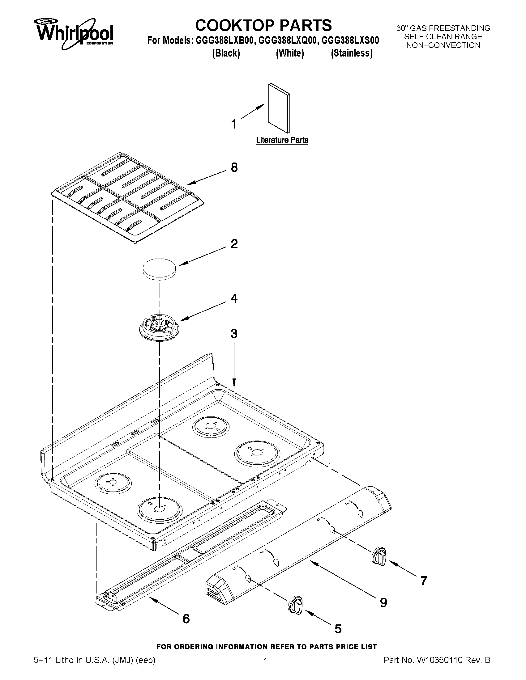 01 - COOKTOP PARTS