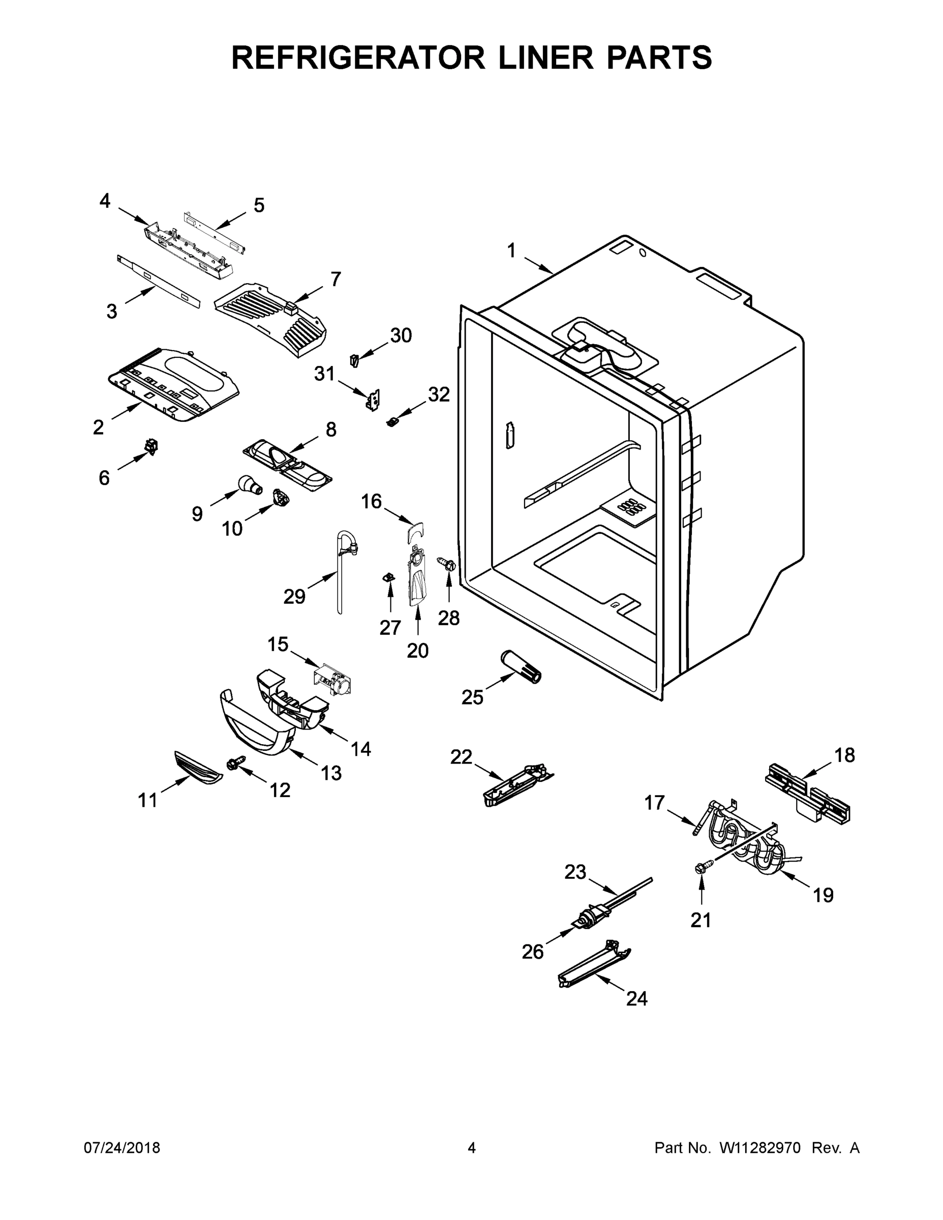 03 - REFRIGERATOR LINER PARTS