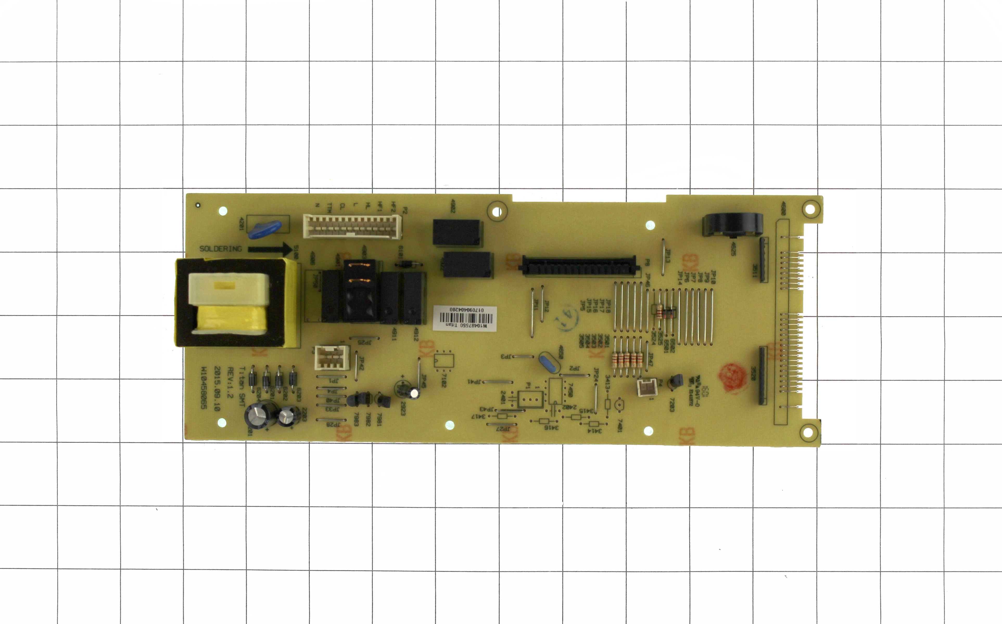 WPW10487550 Whirlpool Microwave Electronic Control Board + Core