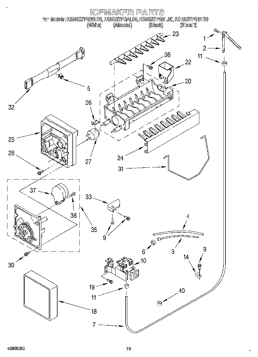 12 - ICE MAKER, OPTIONAL