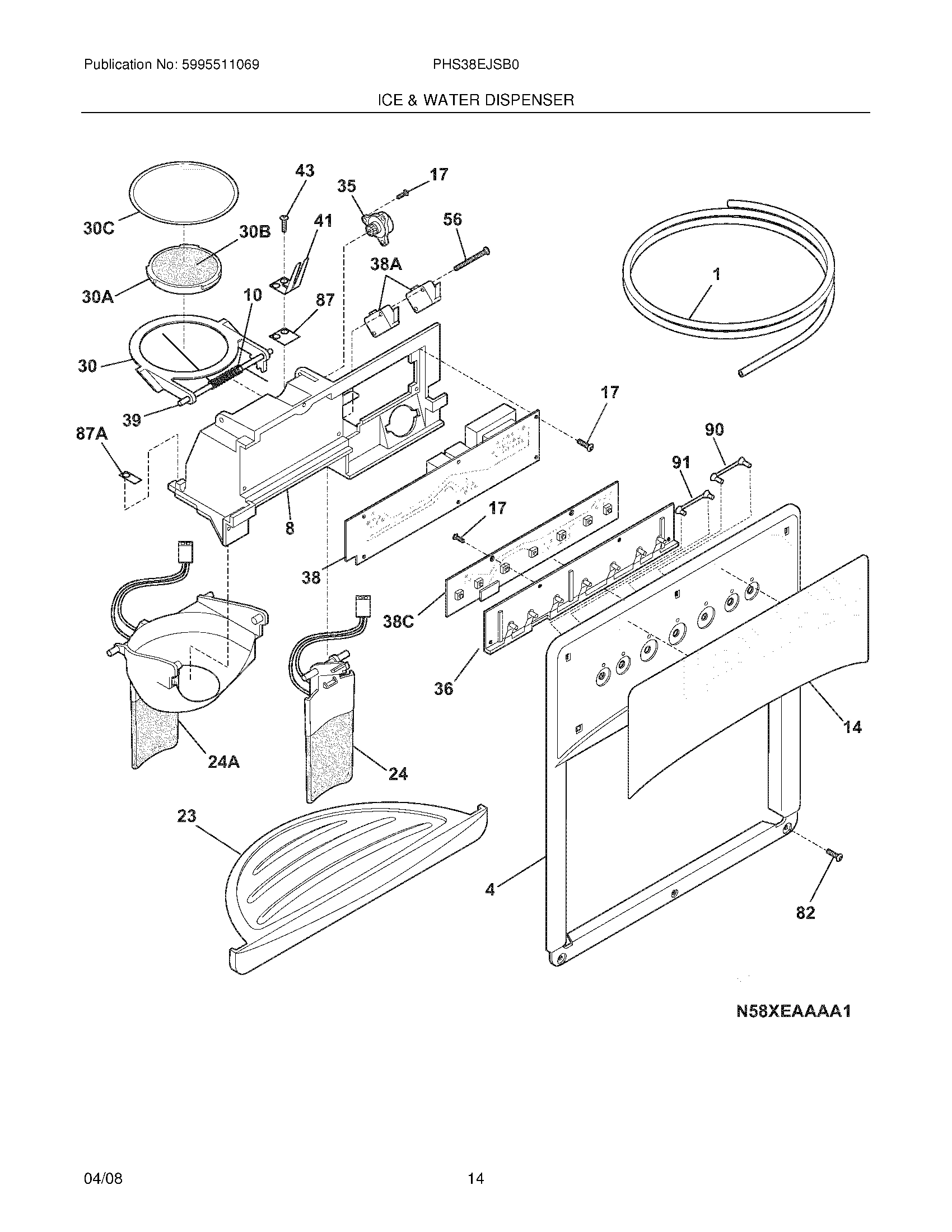15 - ICE & WATER DISPENSER