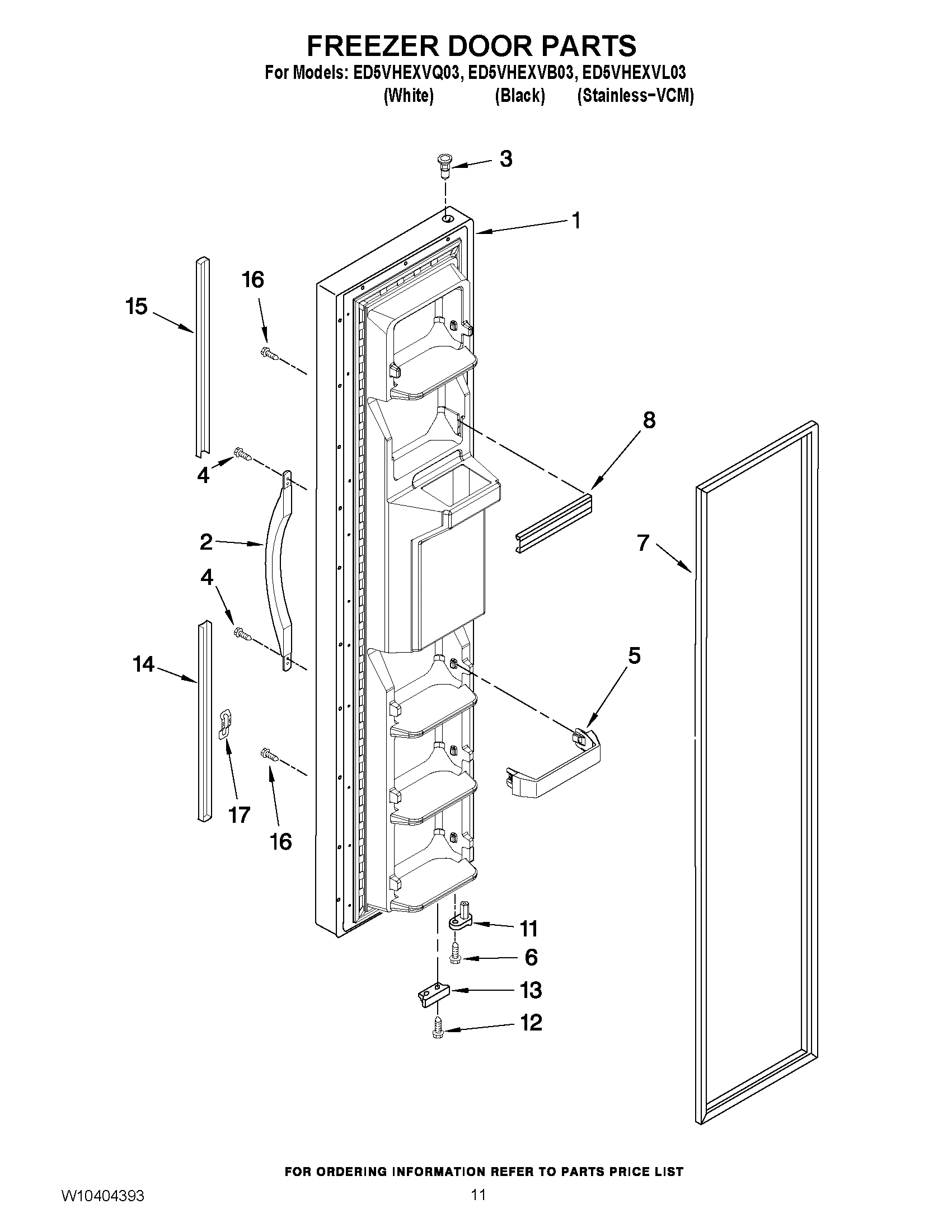 07 - FREEZER DOOR PARTS