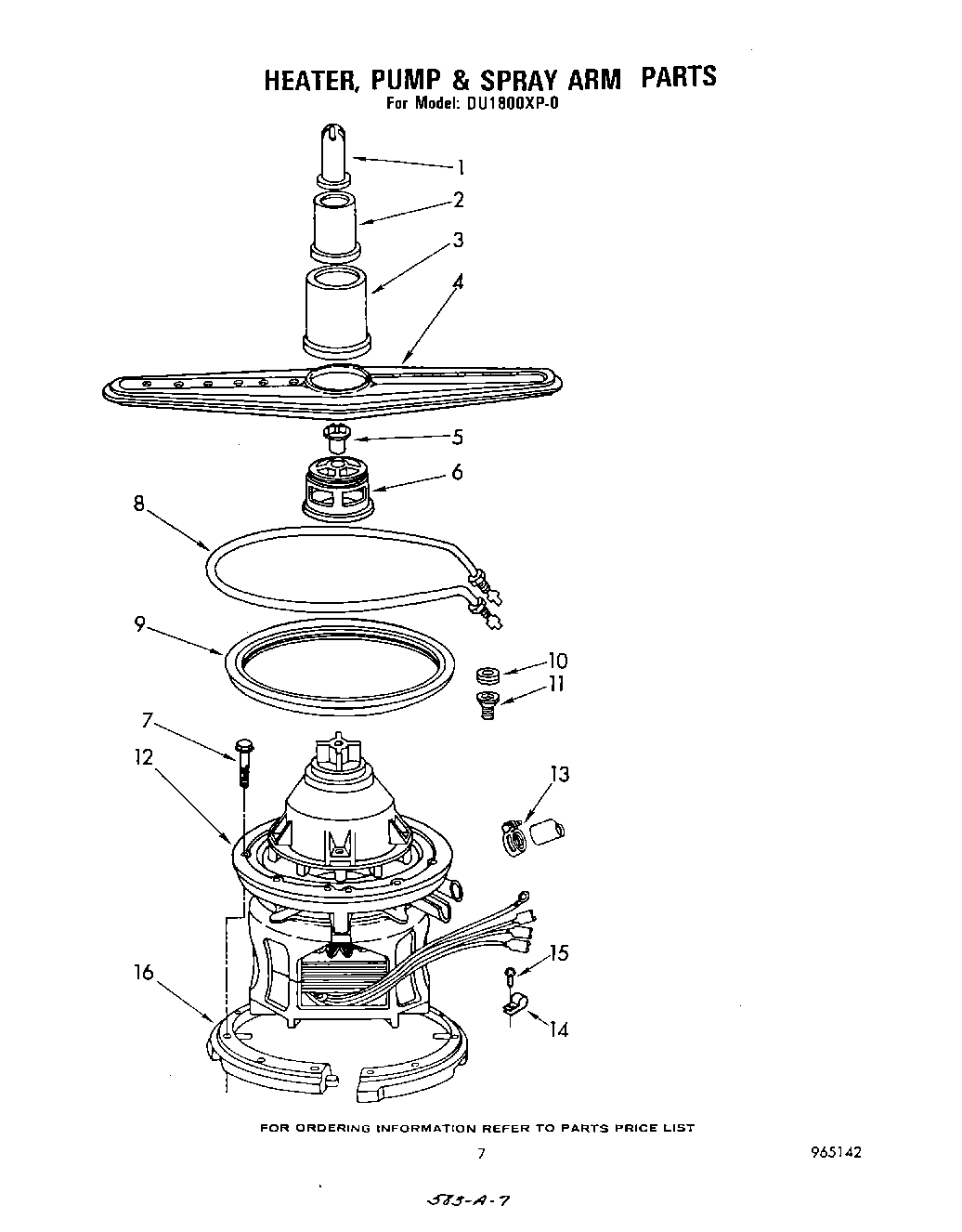 06 - HEATER, PUMP AND SPRAY ARM