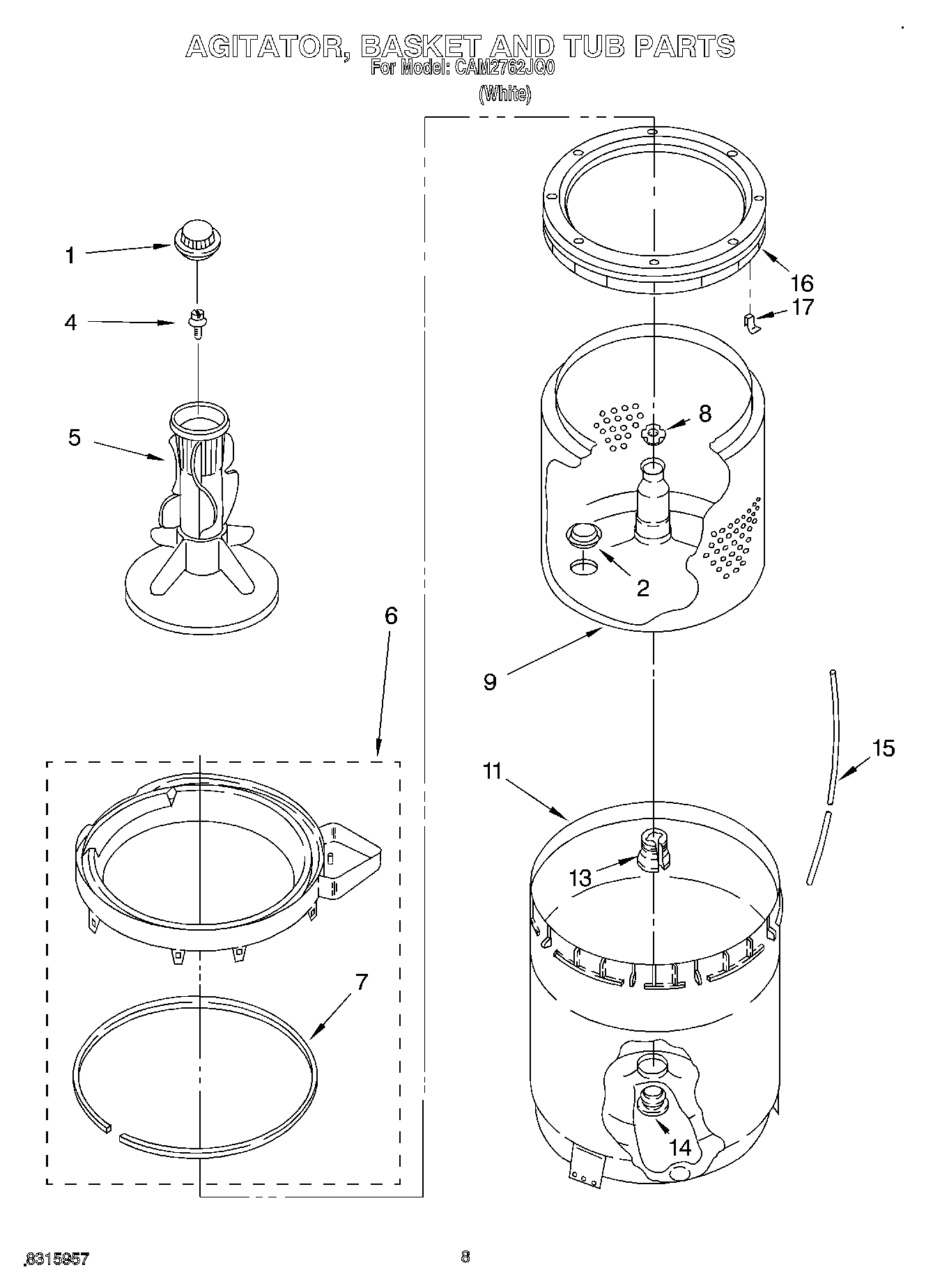 06 - AGITATOR, BASKET AND TUB