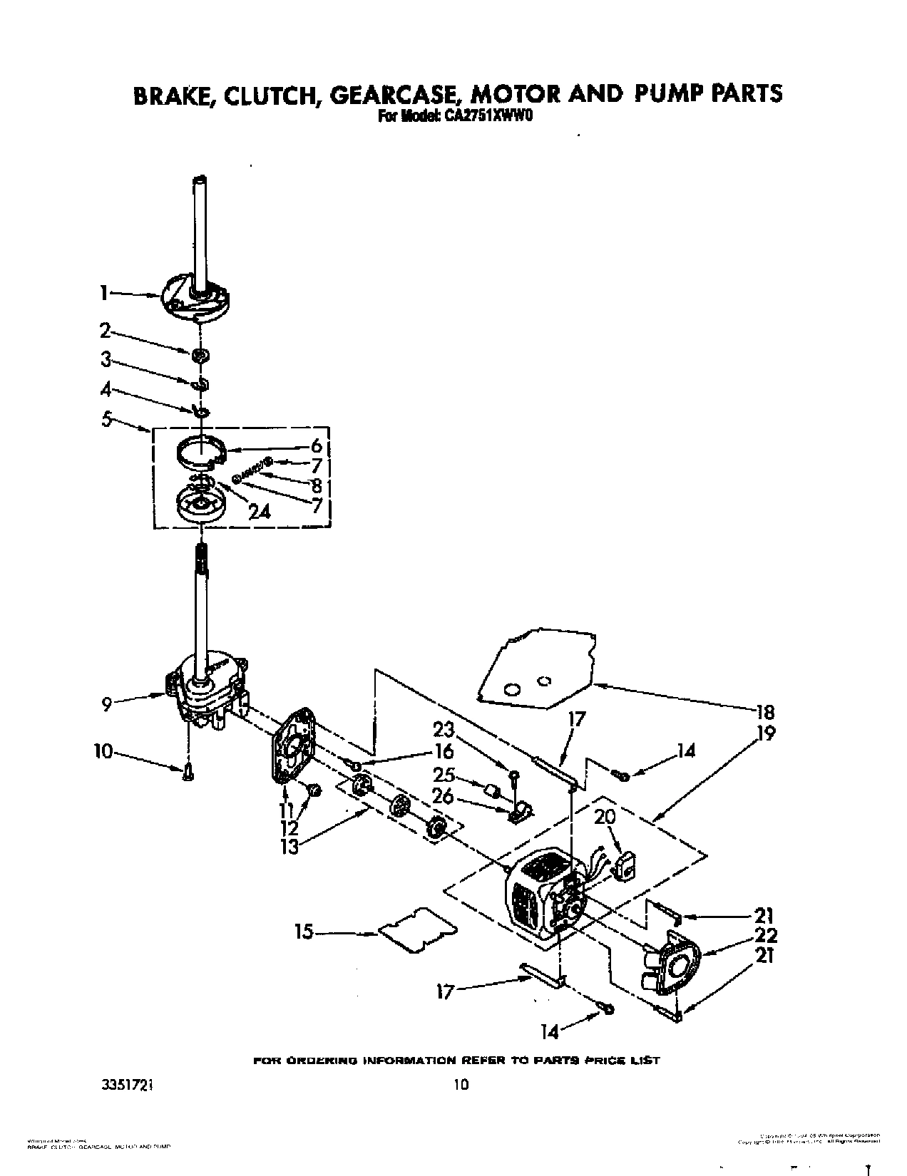 08 - BRAKE, CLUTCH, GEARCASE, MOTOR AND PUMP