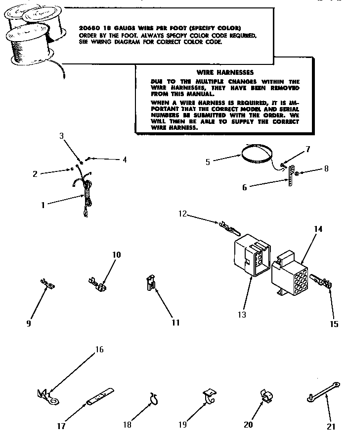 18 - POWER CORD, WIRE AND TERMINALS