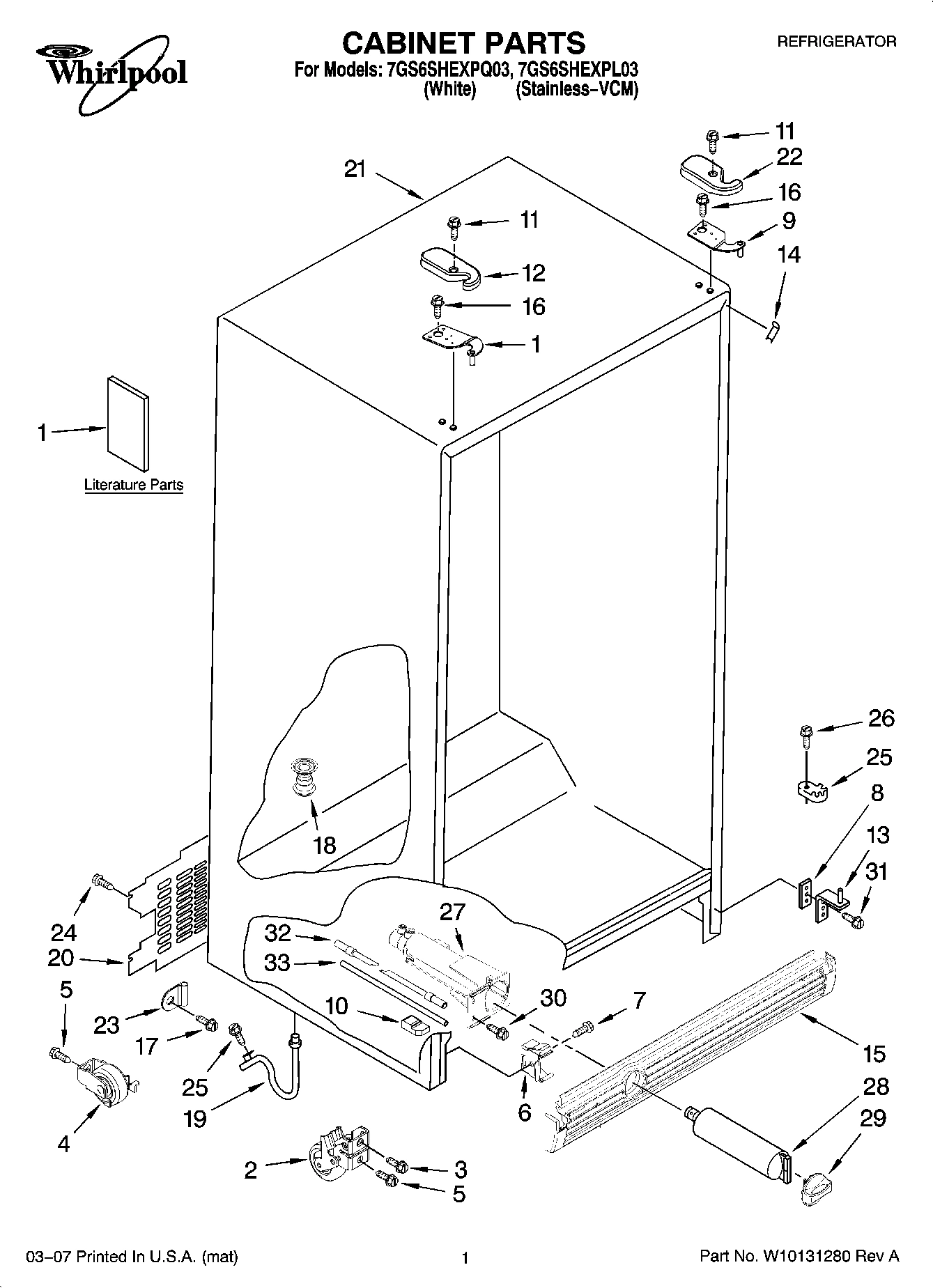 01 - CABINET PARTS