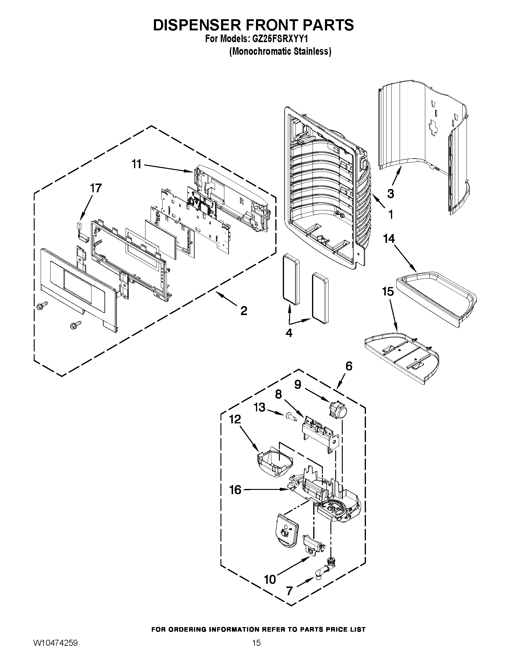 08 - DISPENSER FRONT PARTS