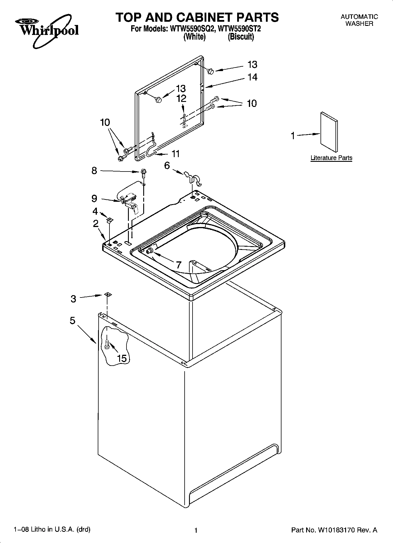 01 - TOP AND CABINET PARTS