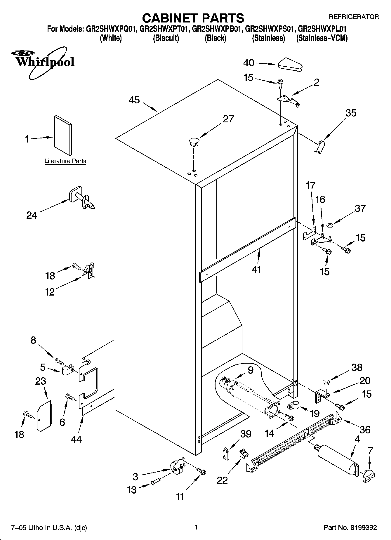 01 - CABINET PARTS