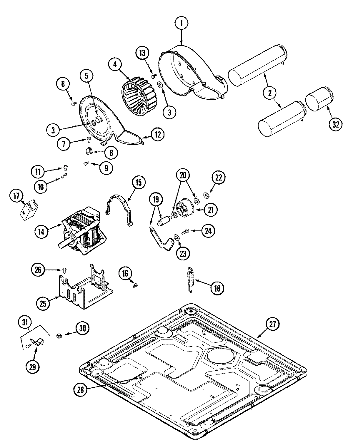 12 - MOTOR DRIVE (DRYER)
