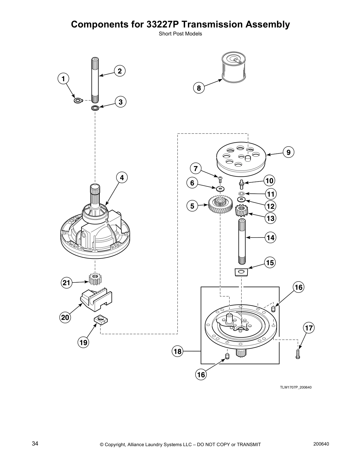Components for 33227P Transmission Assembly