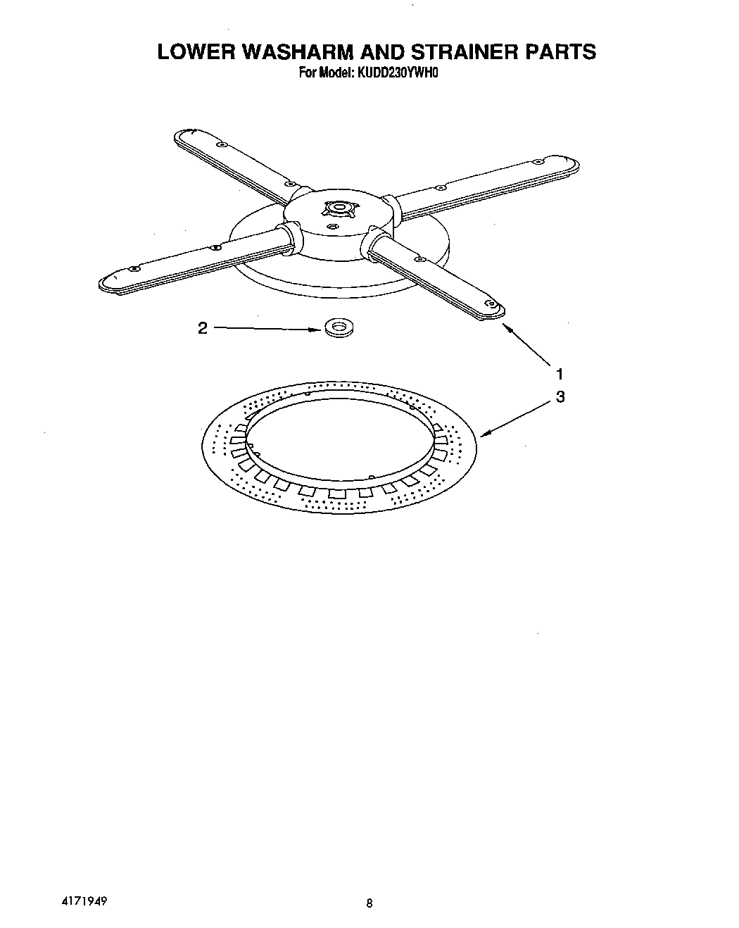 05 - LOWER WASHARM AND STRAINER