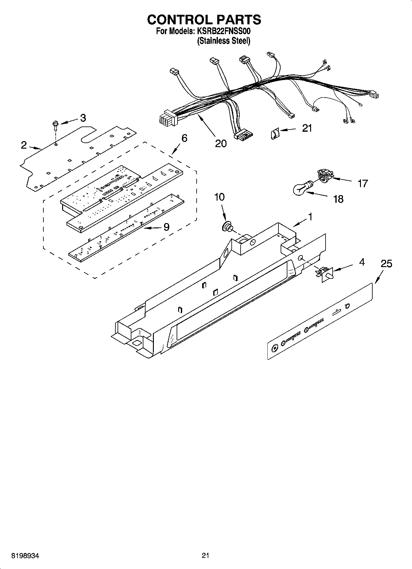 12 - CONTROL PARTS, PARTS NOT ILLUSTRATED