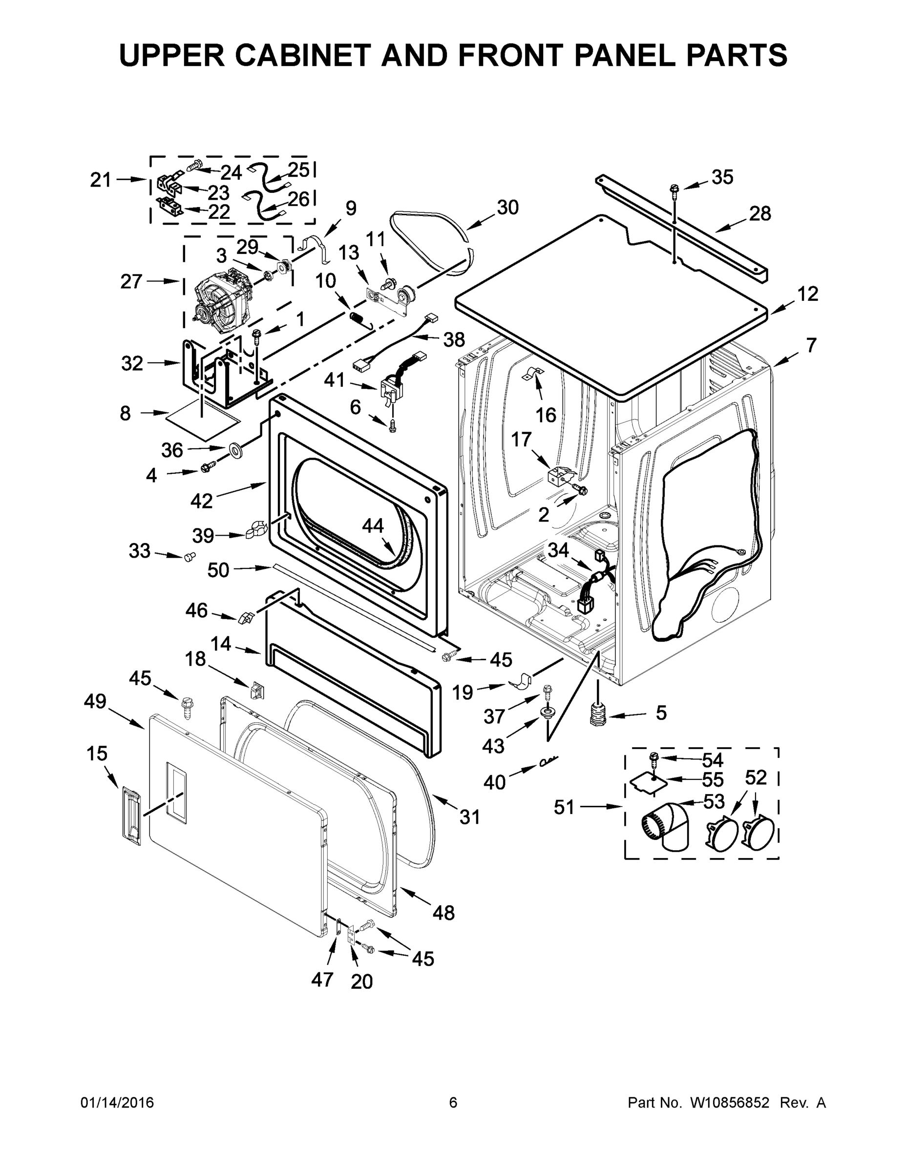 04 - UPPER CABINET AND FRONT PANEL PARTS