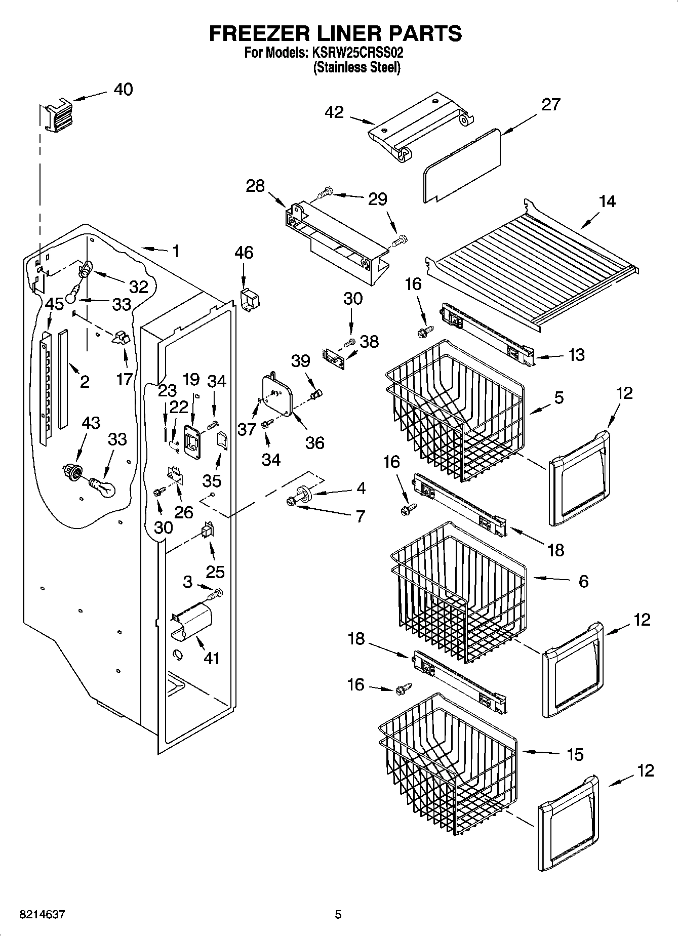 04 - FREEZER LINER PARTS