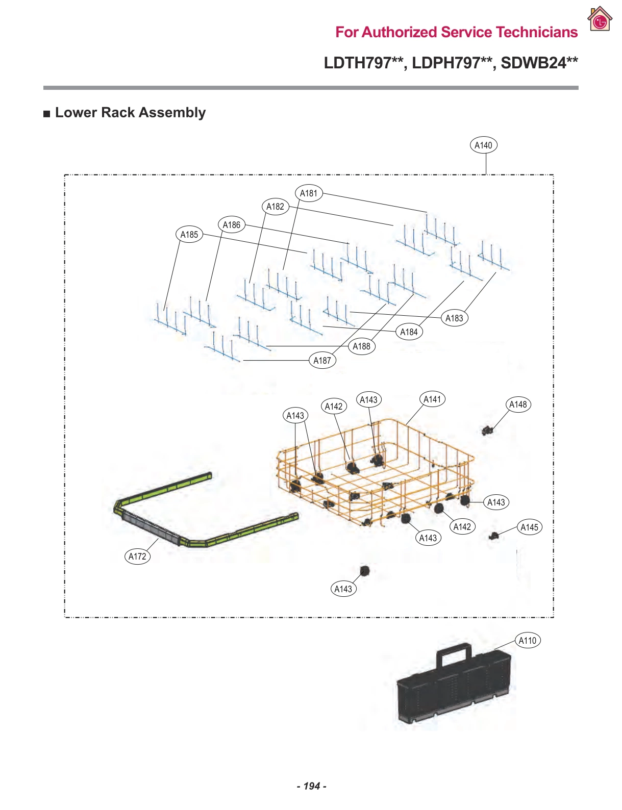 LOWER RACK ASSEMBLY