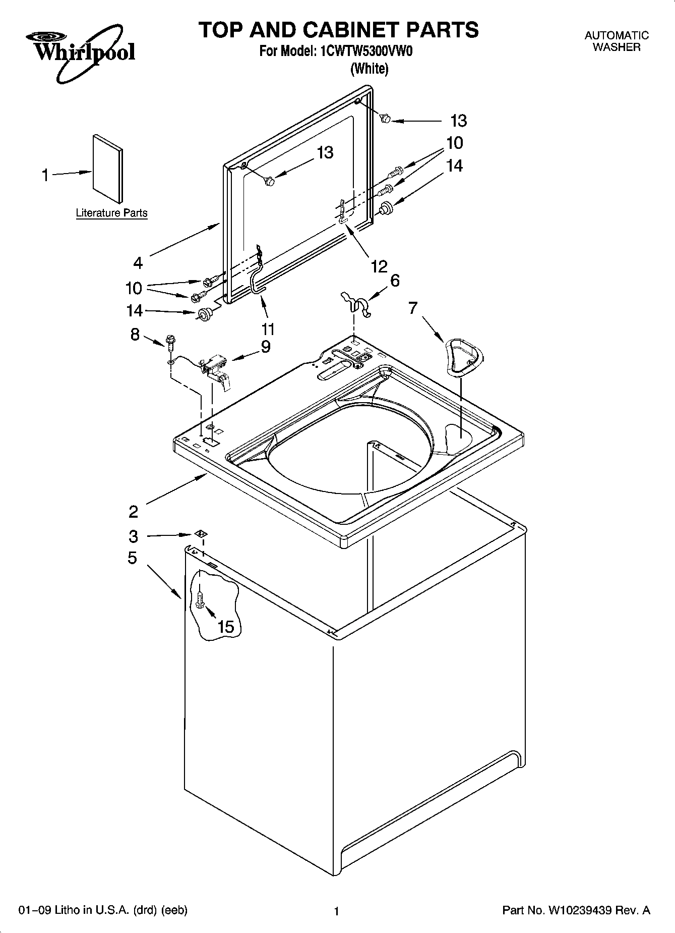01 - TOP AND CABINET PARTS