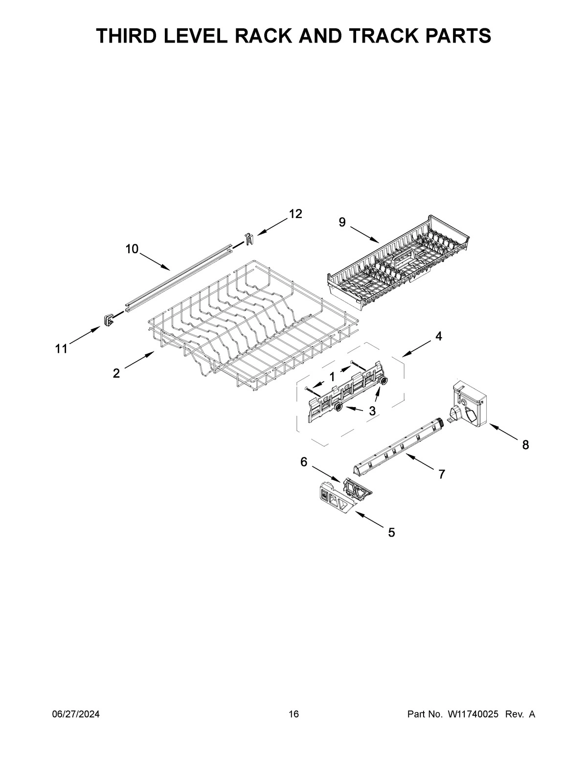 09 - THIRD LEVEL RACK AND TRACK PARTS