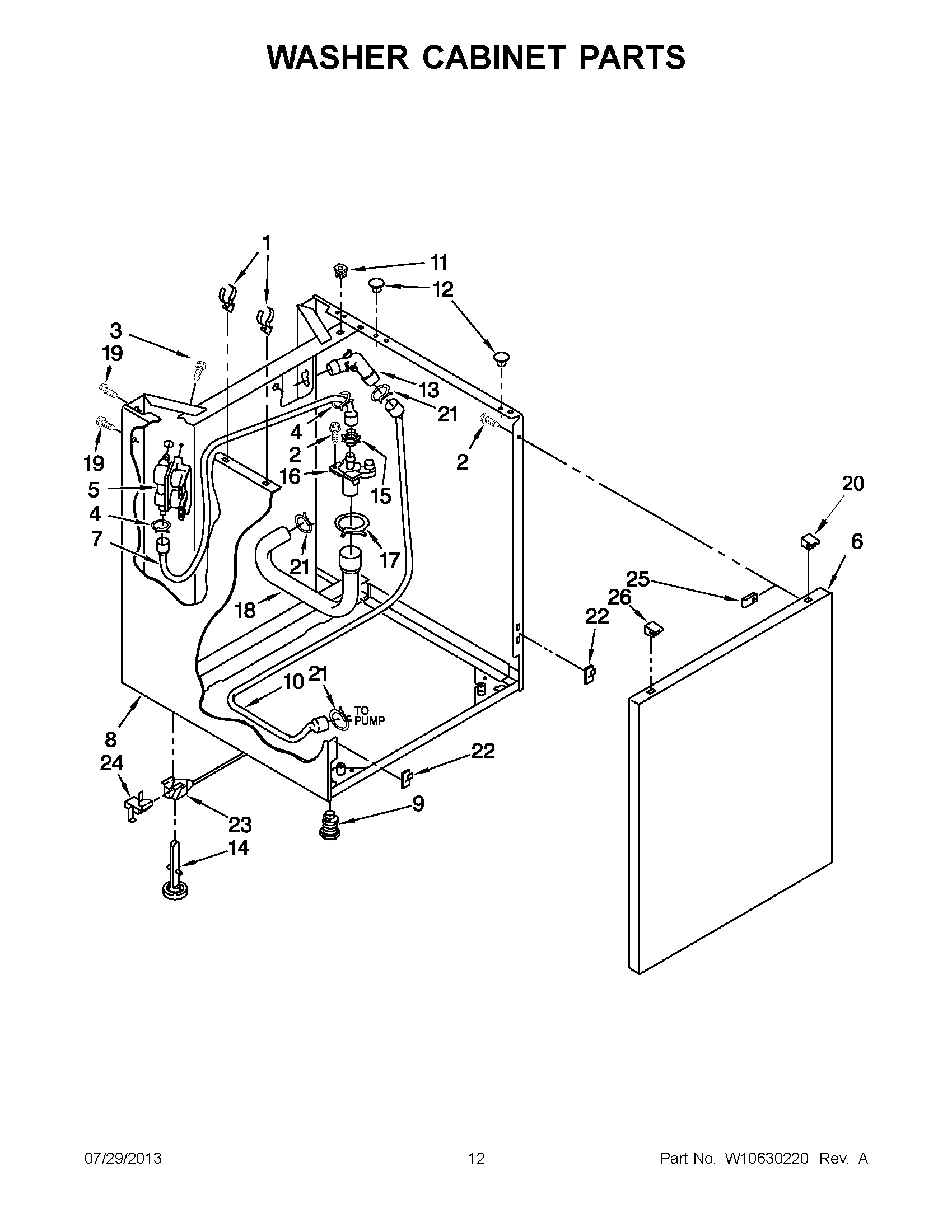 06 - WASHER CABINET PARTS
