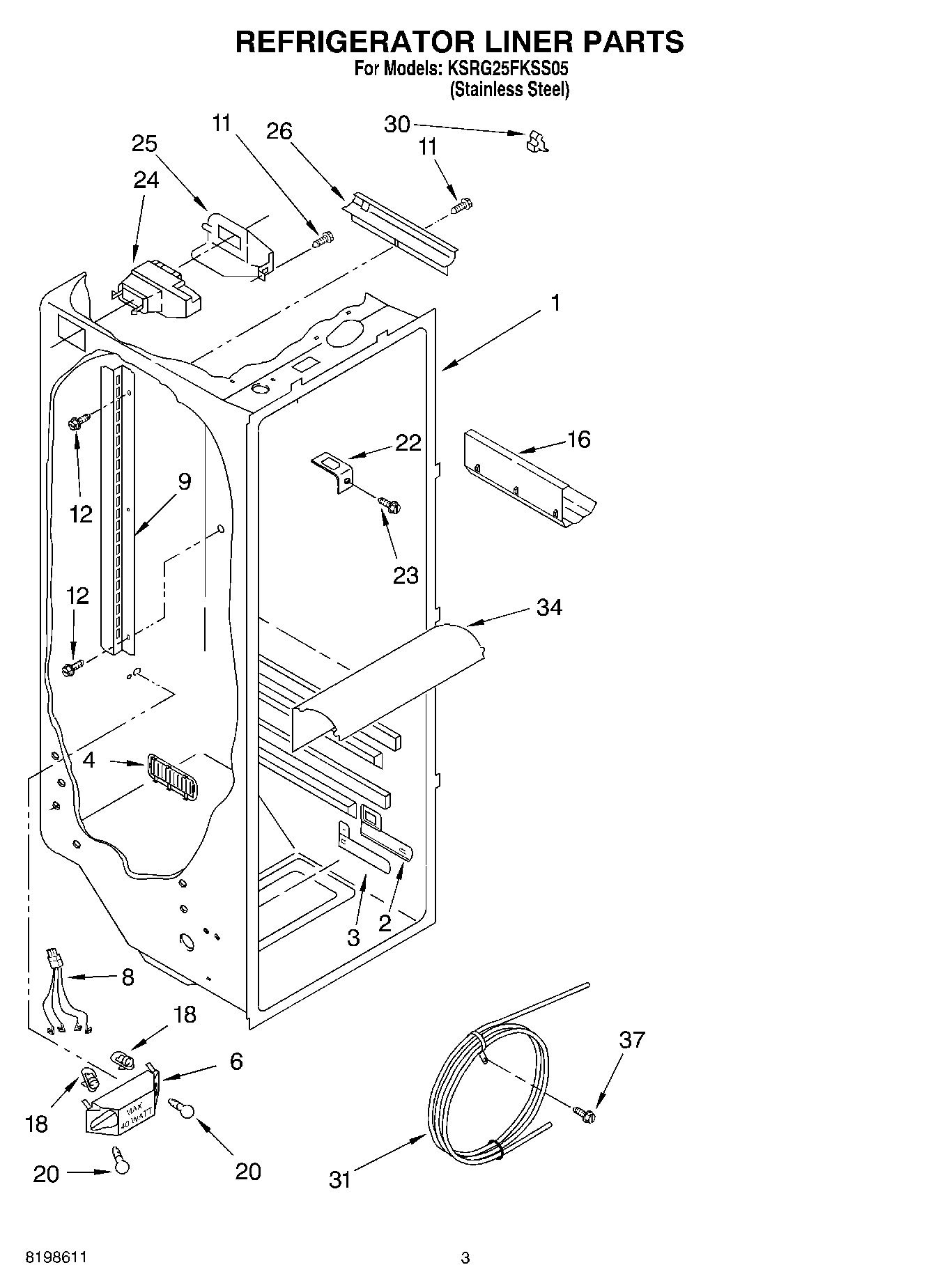 02 - REFRIGERATOR LINER PARTS