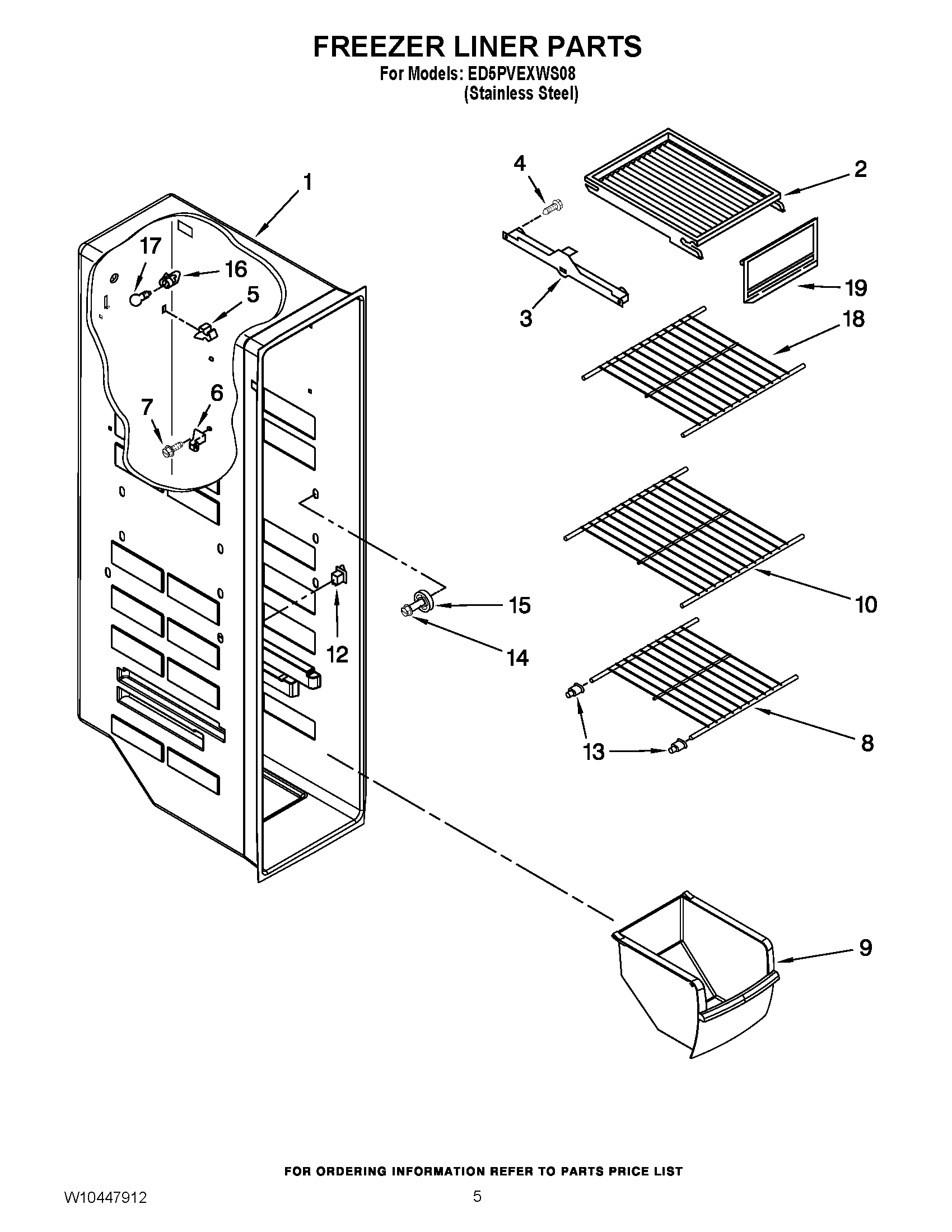 04 - FREEZER LINER PARTS