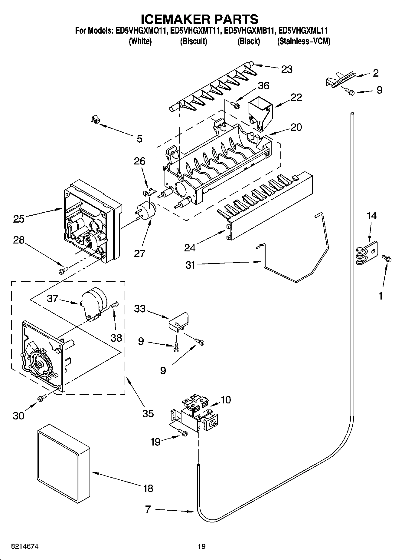 12 - ICEMAKER PARTS, OPTIONAL PARTS