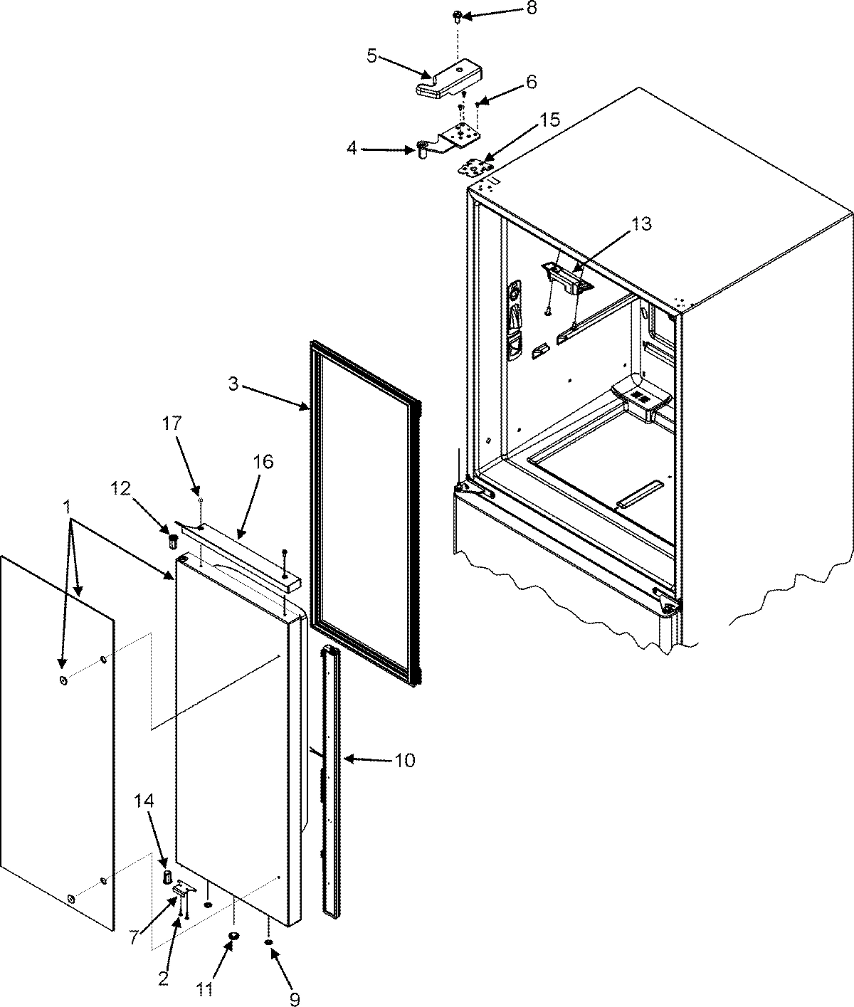 10 - LEFT REFRIGERATOR DOOR