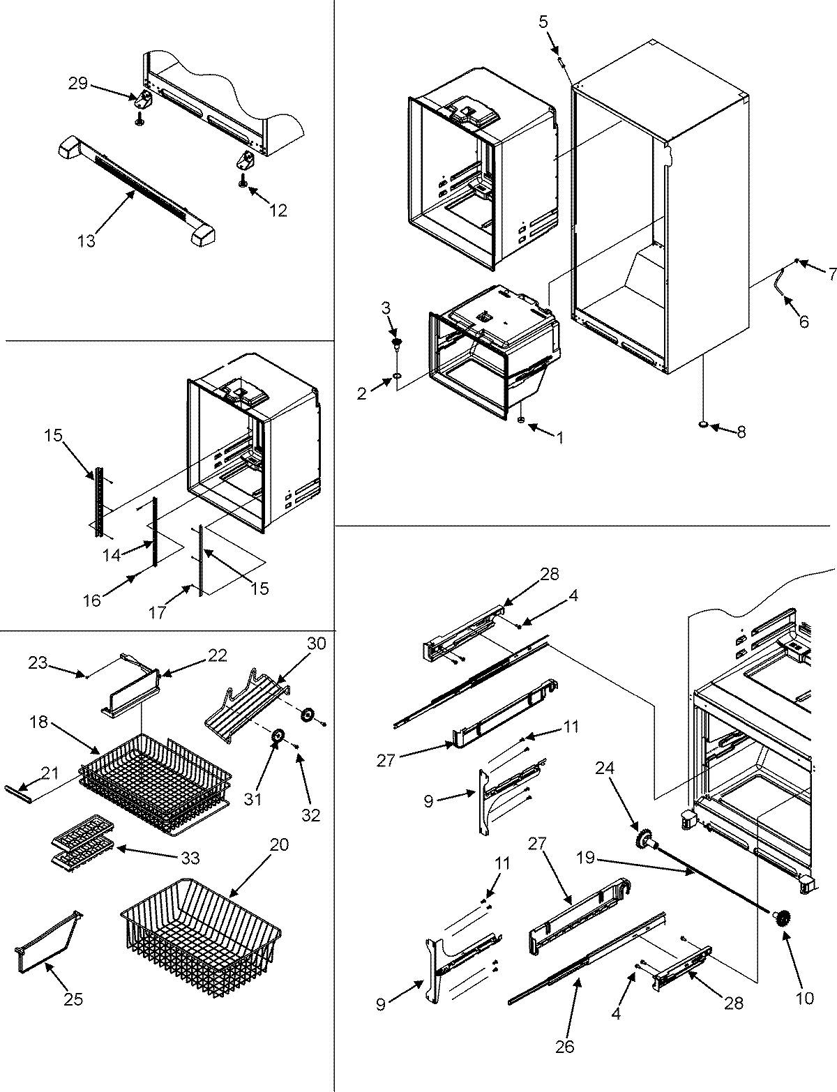 07 - INTERIOR CABINET/FRZ SHELVES/TOE GRILLE