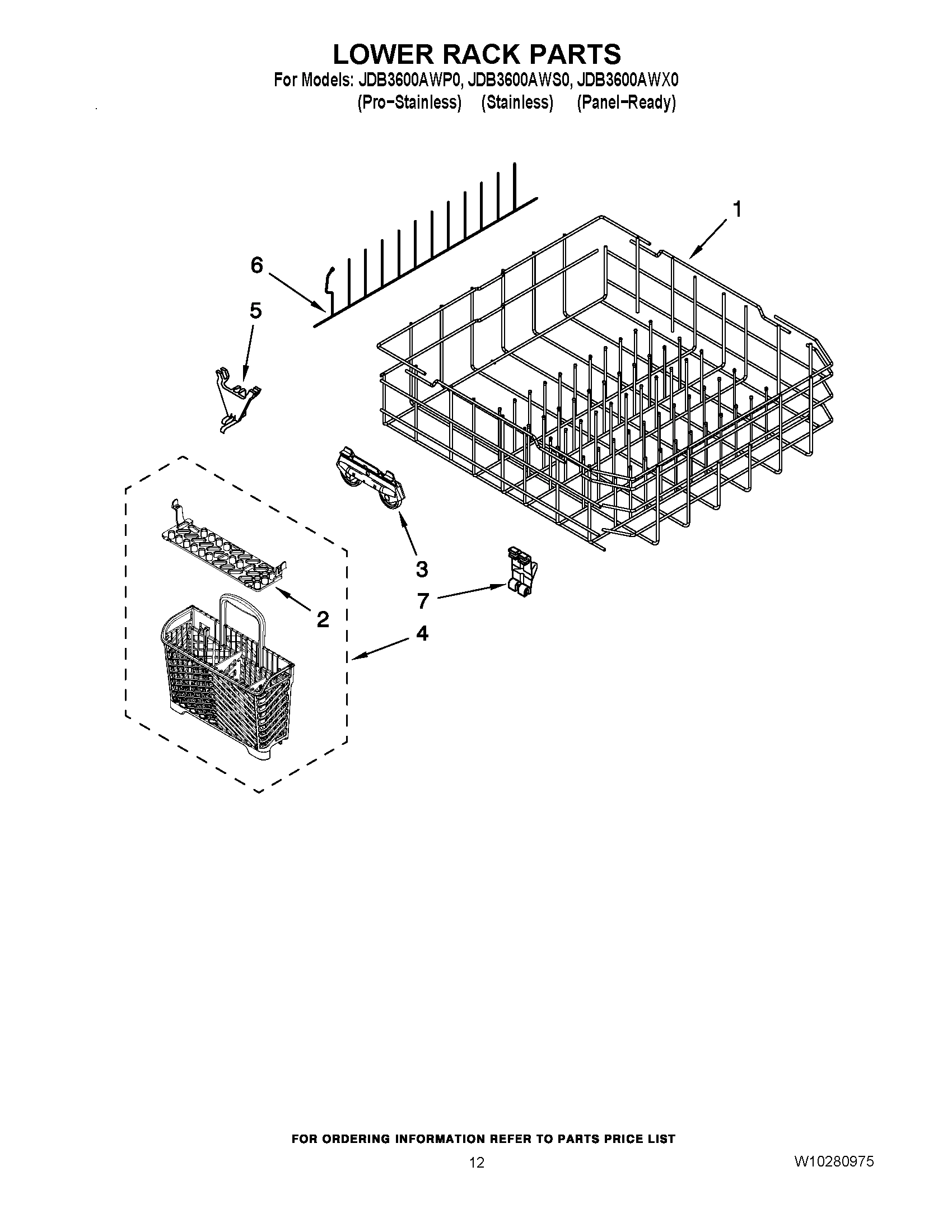 10 - LOWER RACK PARTS