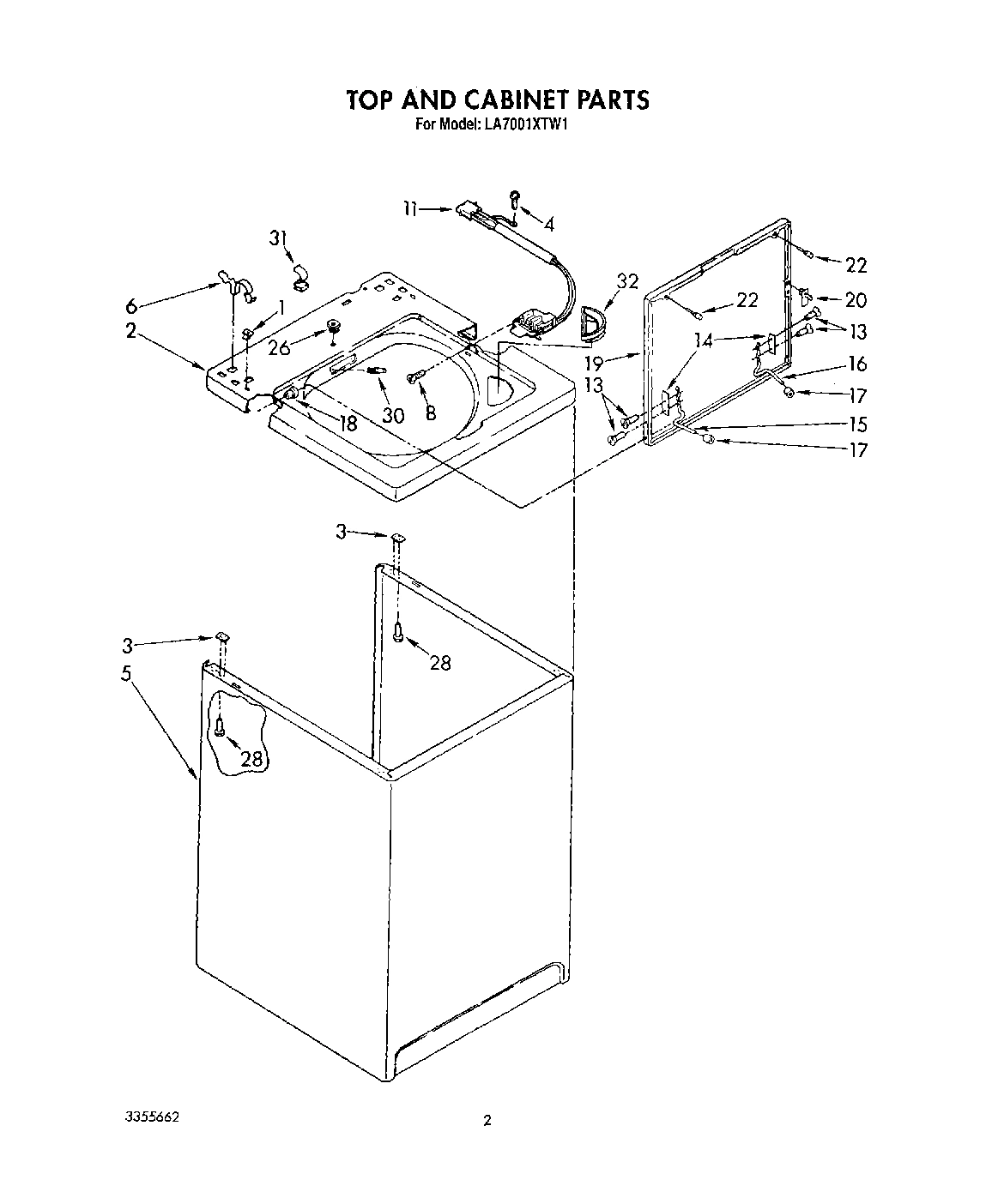 02 - TOP AND CABINET, LIT/OPTIONAL