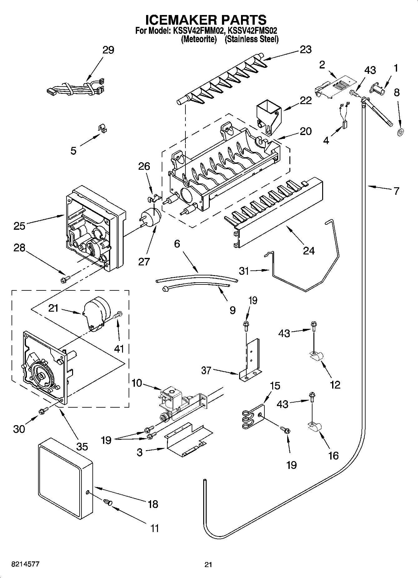 13 - ICEMAKER PARTS