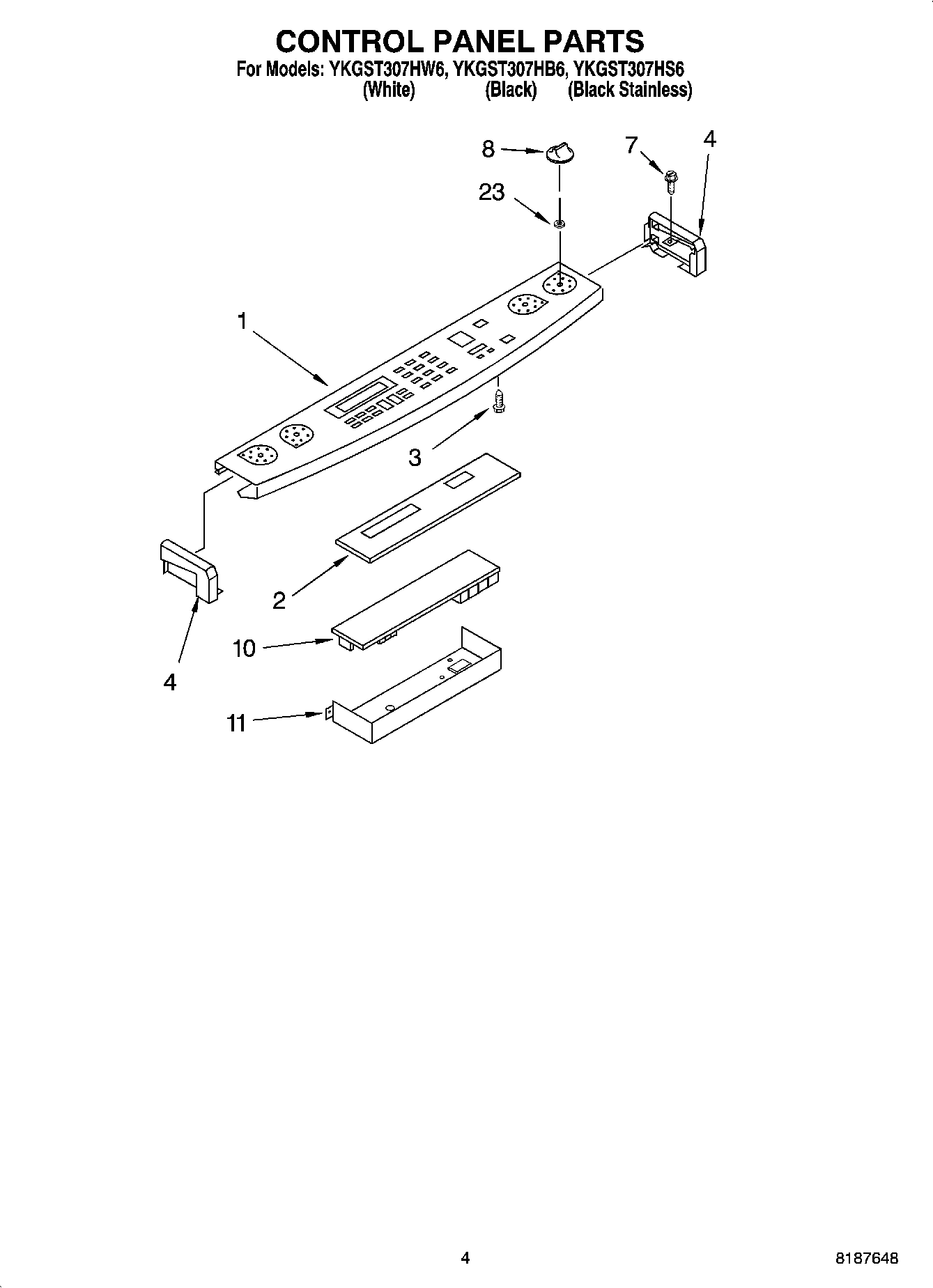 03 - CONTROL PANEL PARTS
