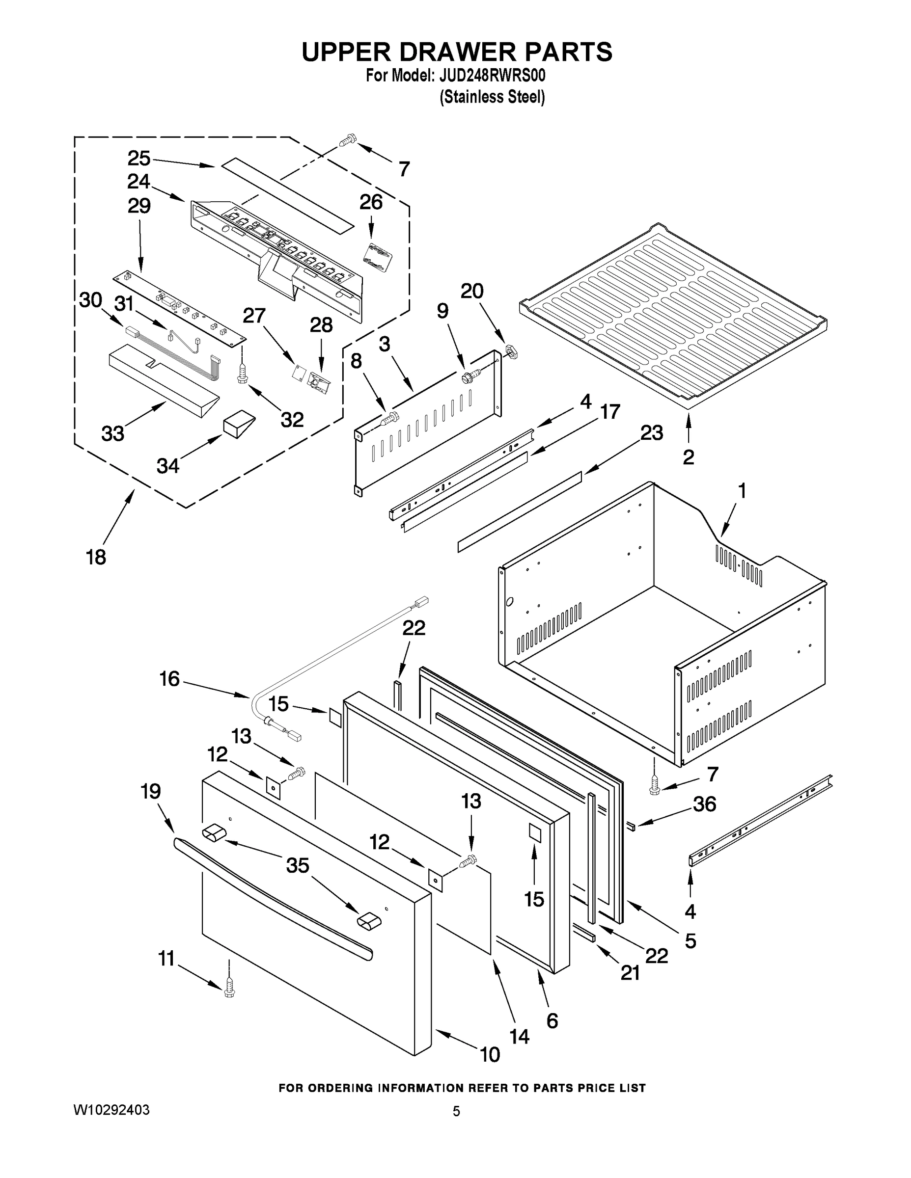 03 - UPPER DRAWER PARTS