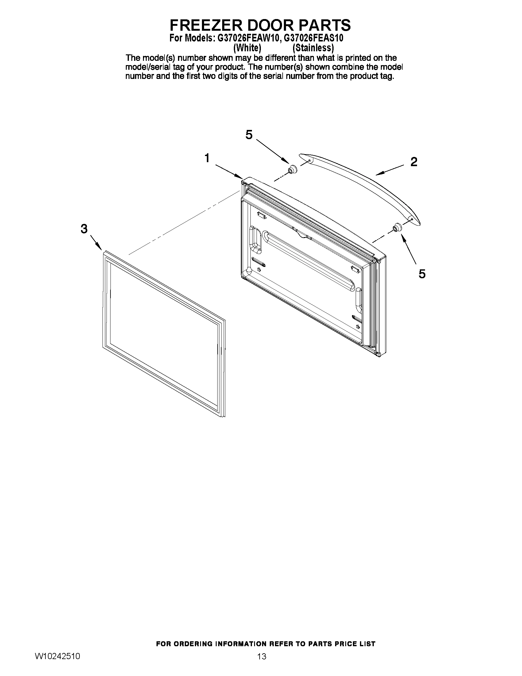 07 - FREEZER DOOR PARTS