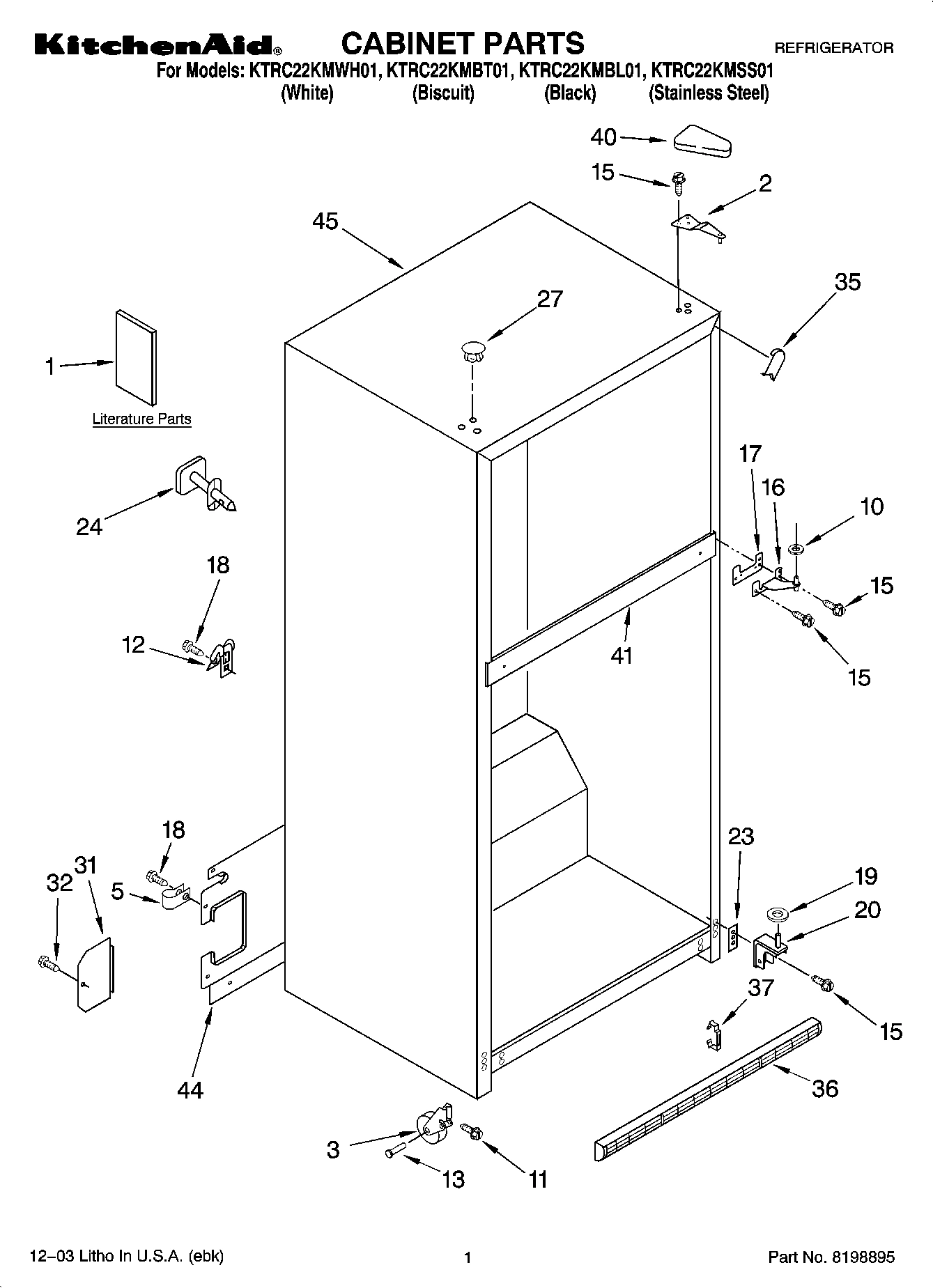 01 - CABINET PARTS
