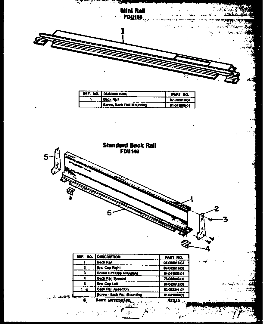 07 - STANDARD BACK RAIL