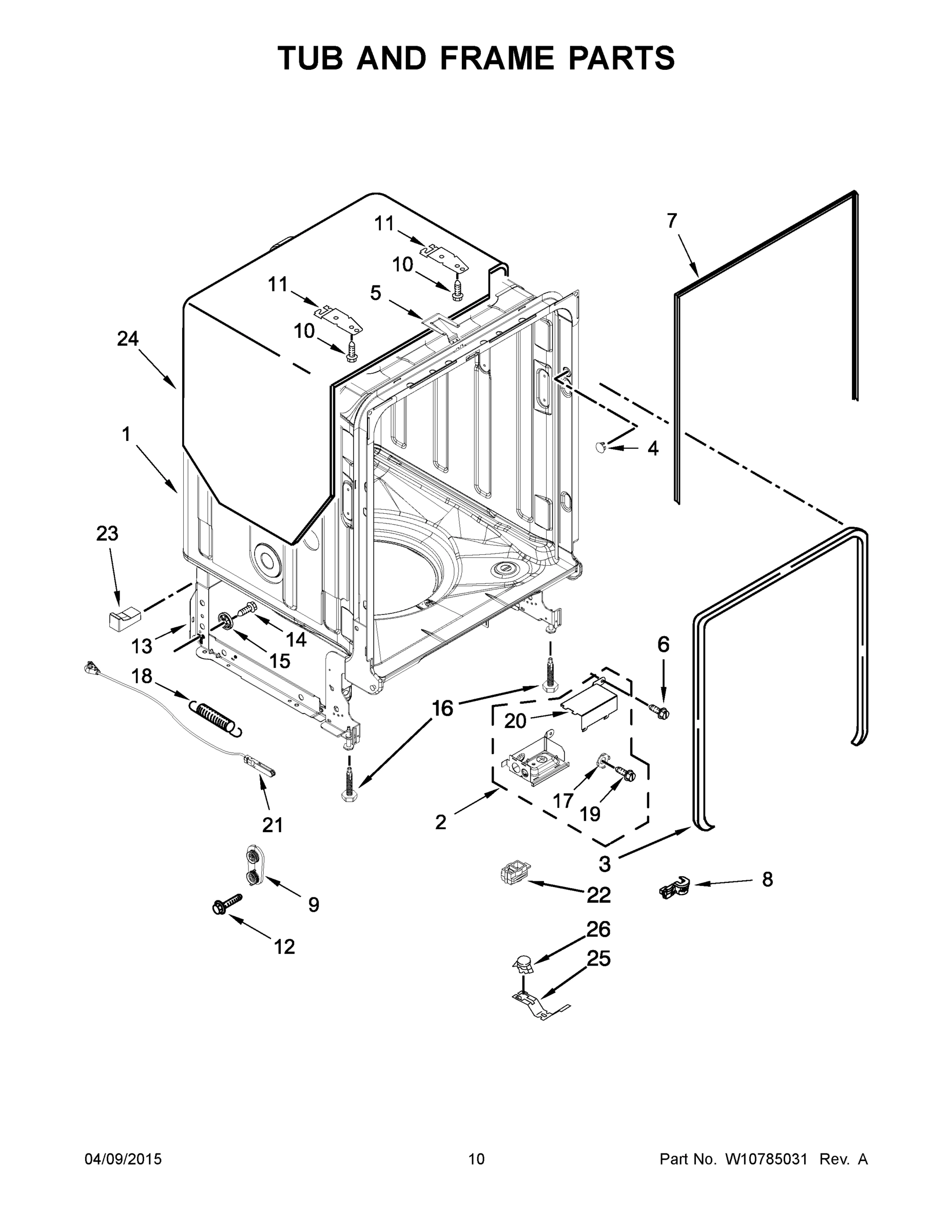 06 - TUB AND FRAME PARTS