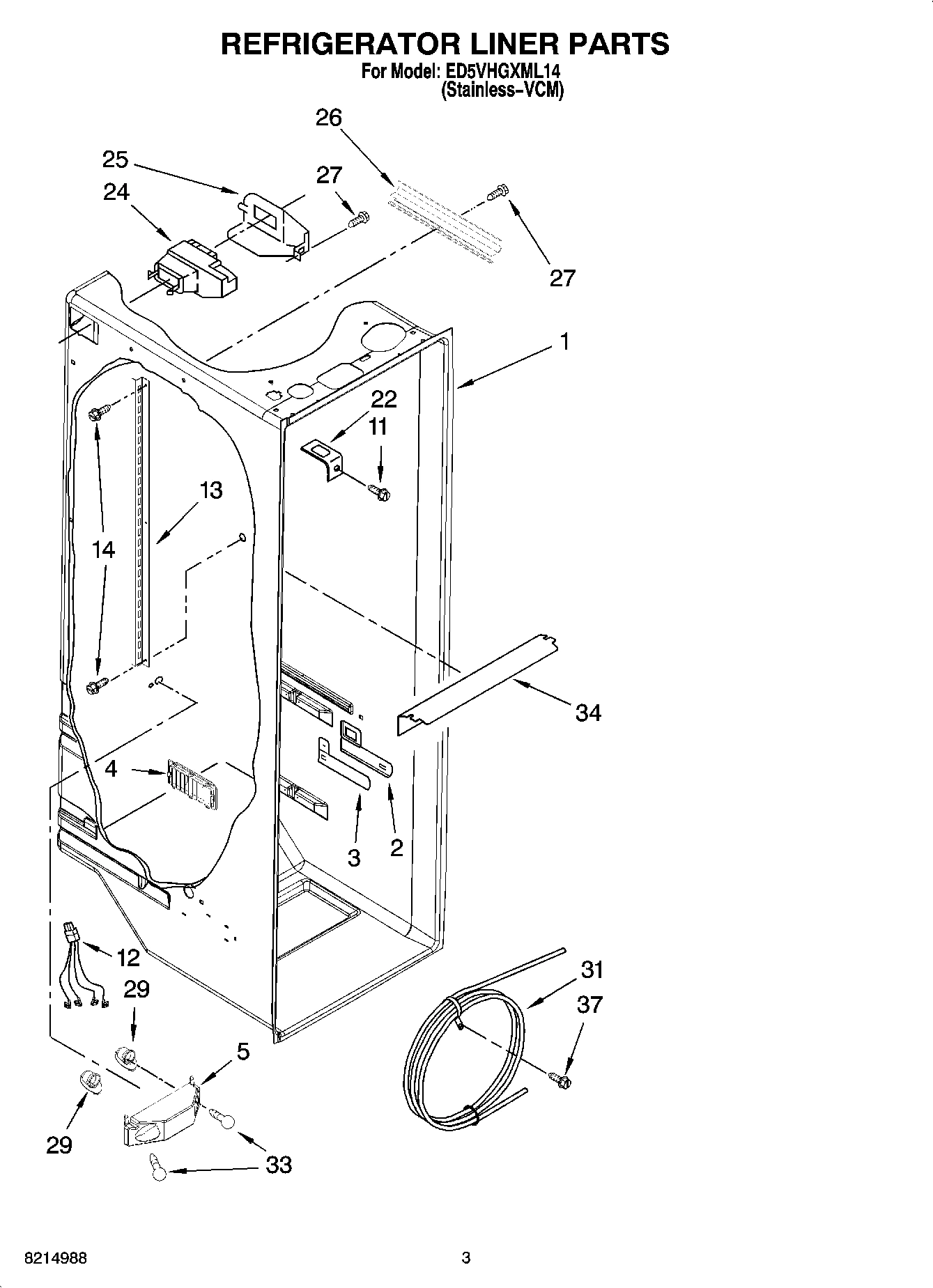 02 - REFRIGERATOR LINER PARTS
