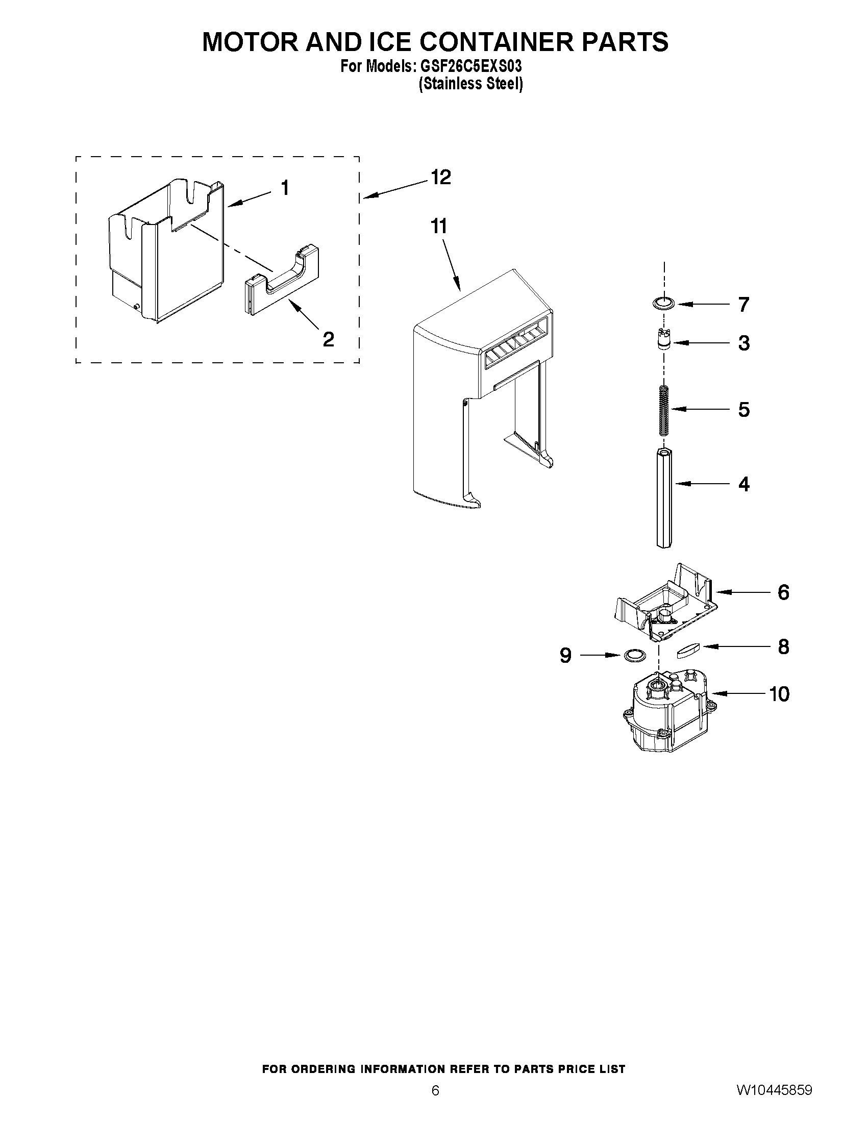 05 - MOTOR AND ICE CONTAINER PARTS