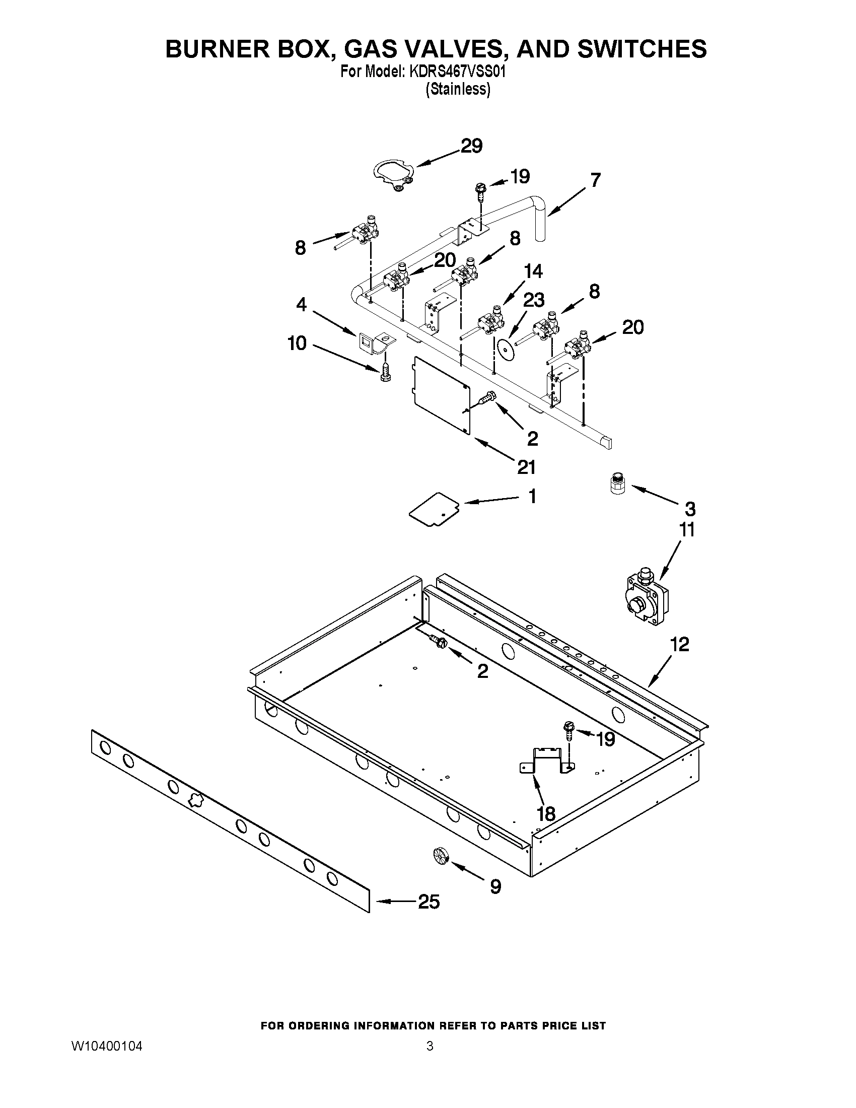 02 - BURNER BOX, GAS VALVES, AND SWITCHES