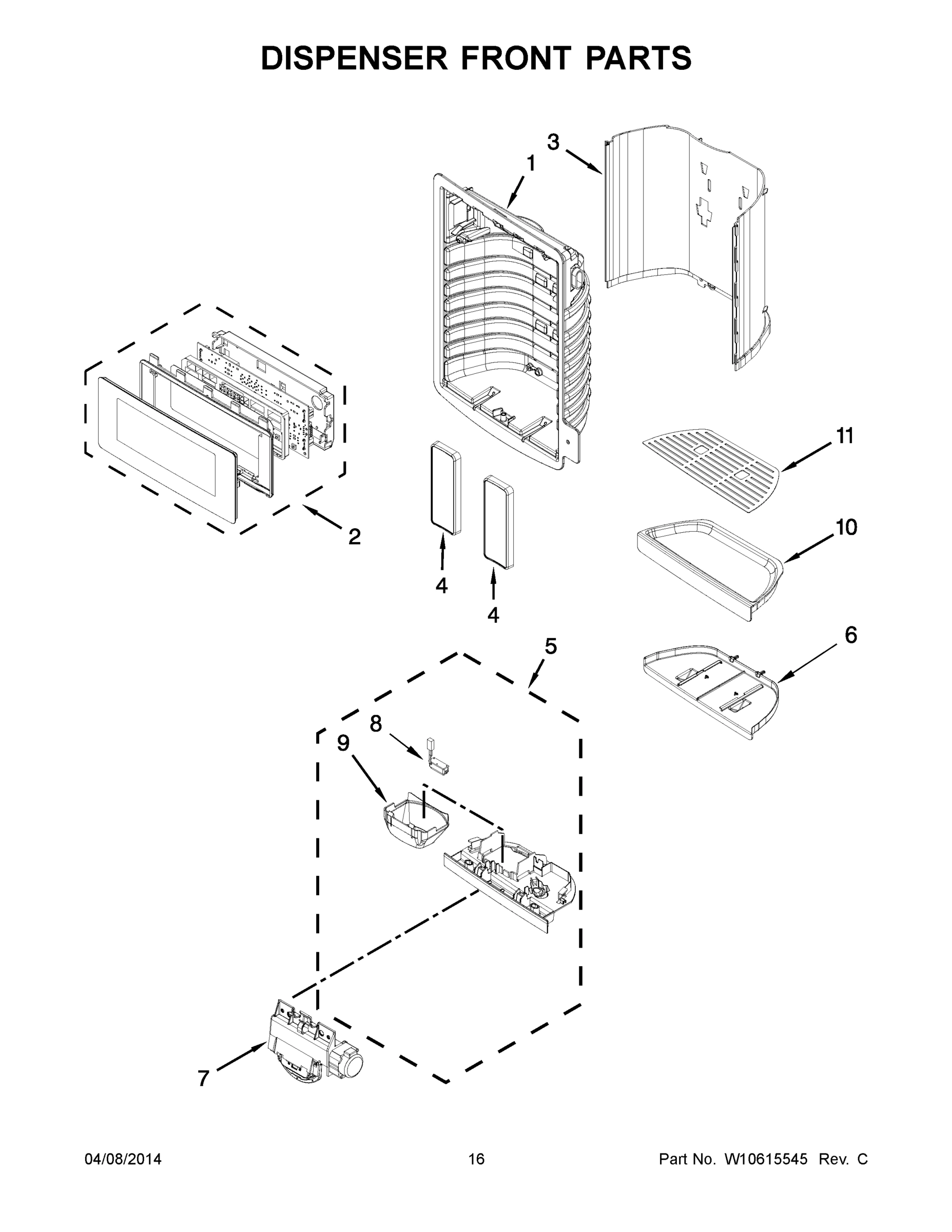 09 - DISPENSER FRONT PARTS