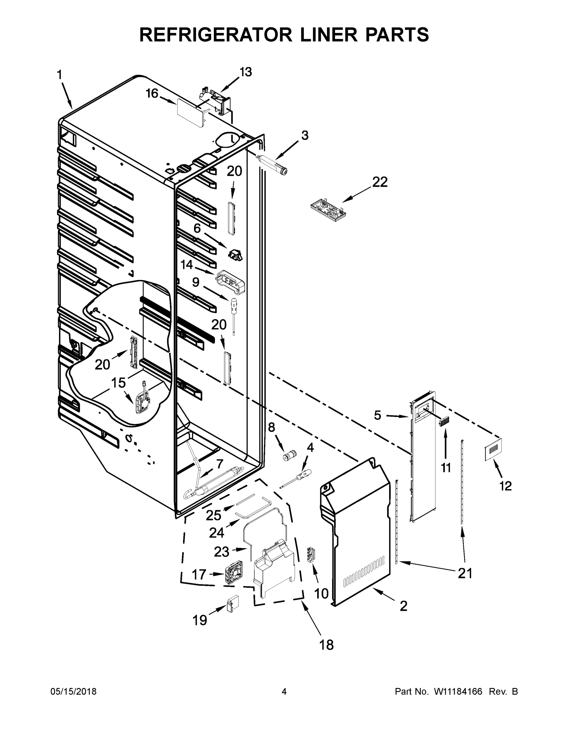 03 - REFRIGERATOR LINER PARTS