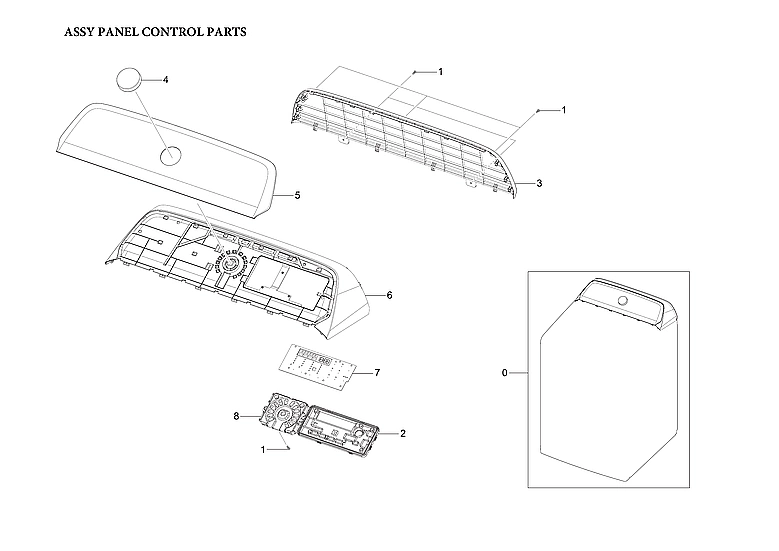 ASSY PANEL CONTROL PARTS
