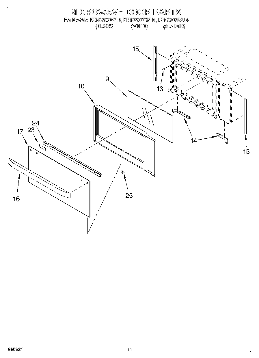 09 - MICROWAVE DOOR, OPTIONAL